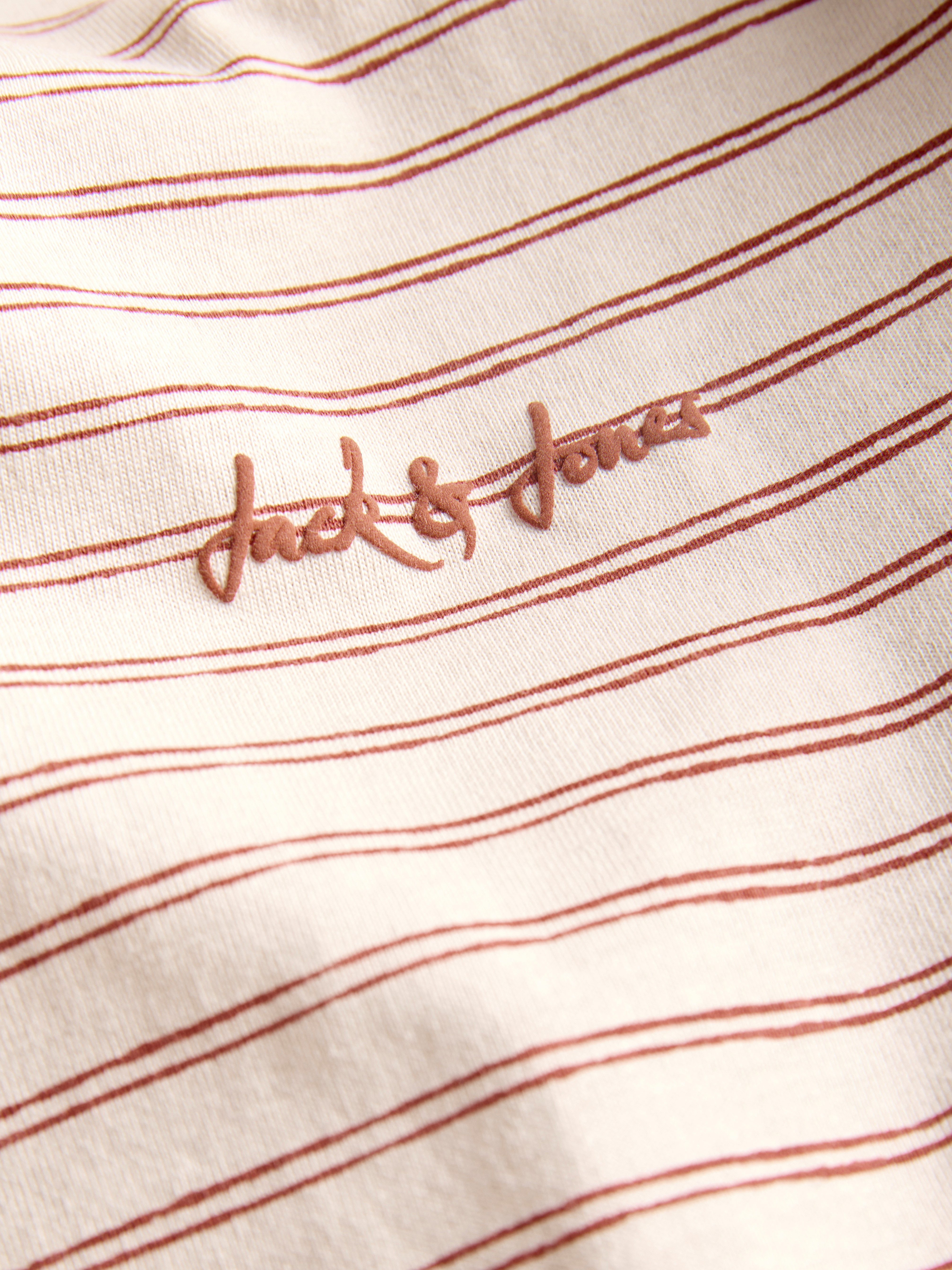 Jack & Jones Rundhalsshirt JJDEVIN DAYTONA STRIPED TEE SS CREW NECK Baumwollmischung, relaxed fit – Bild 4 von 4