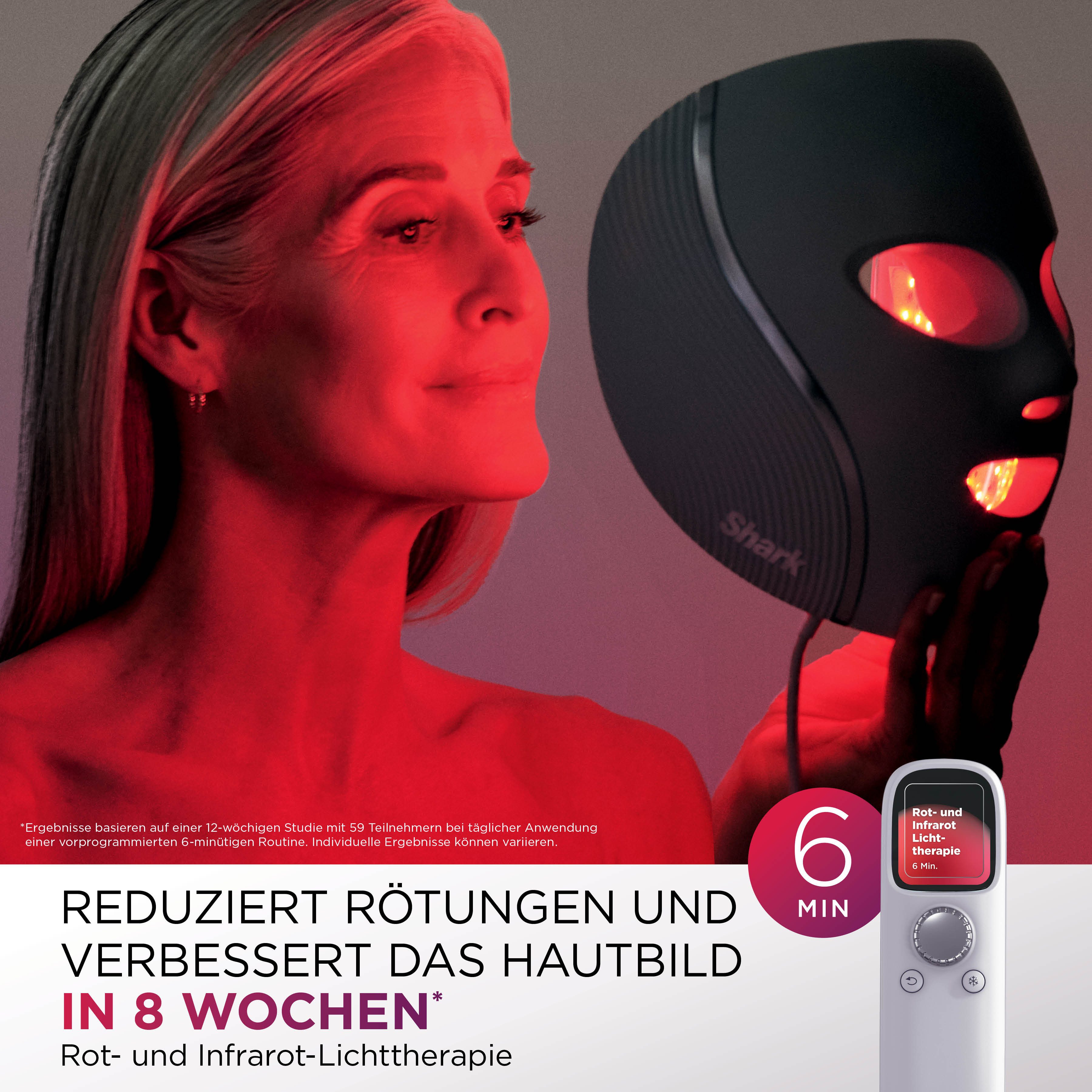 Shark LED-Gesichtsmaske Shark CryoGlow LED-Maske + Kühlung der Augenpartie FW312EUPL, CryoGlow - unsere neue medizinisch zertifizierte Innovation