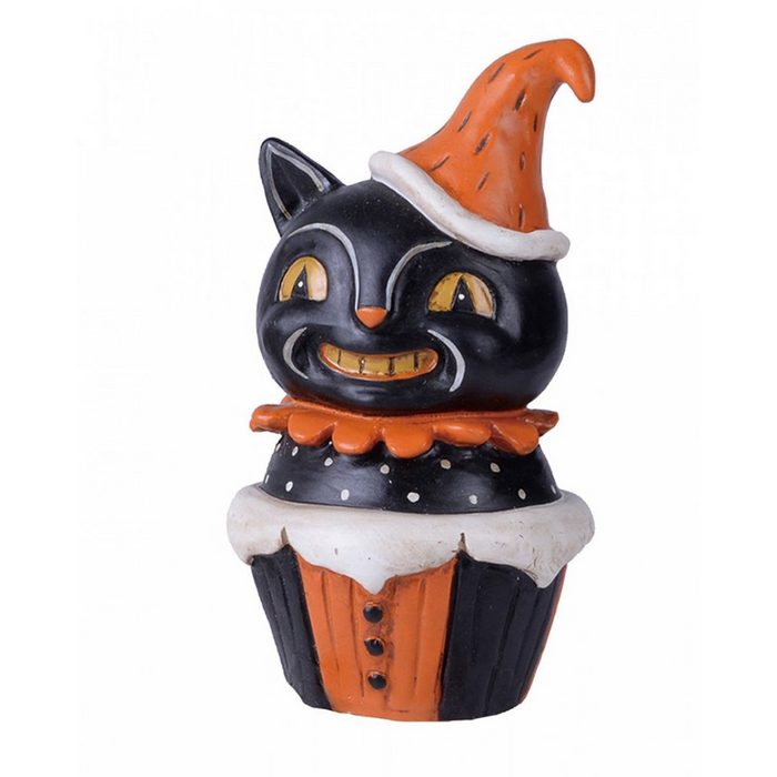 Horror-Shop Dekofigur Johanna Parker Halloween Cupcake Katze 11cm AN9108