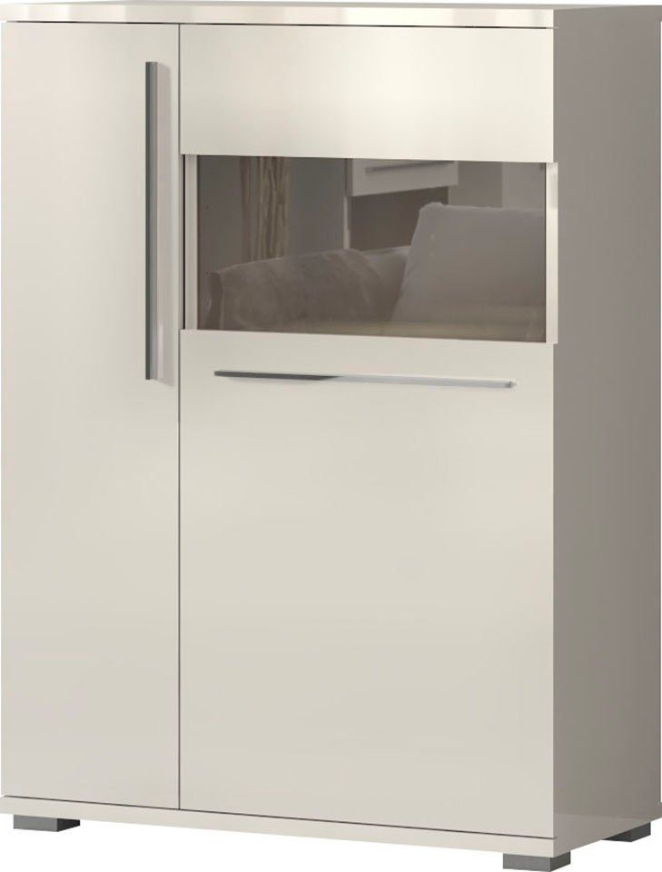 OTTO home Highboard Piano Vitrine (H/B/T): 123/90/40,2cm), UV lackiert, Soft-Close Funktion