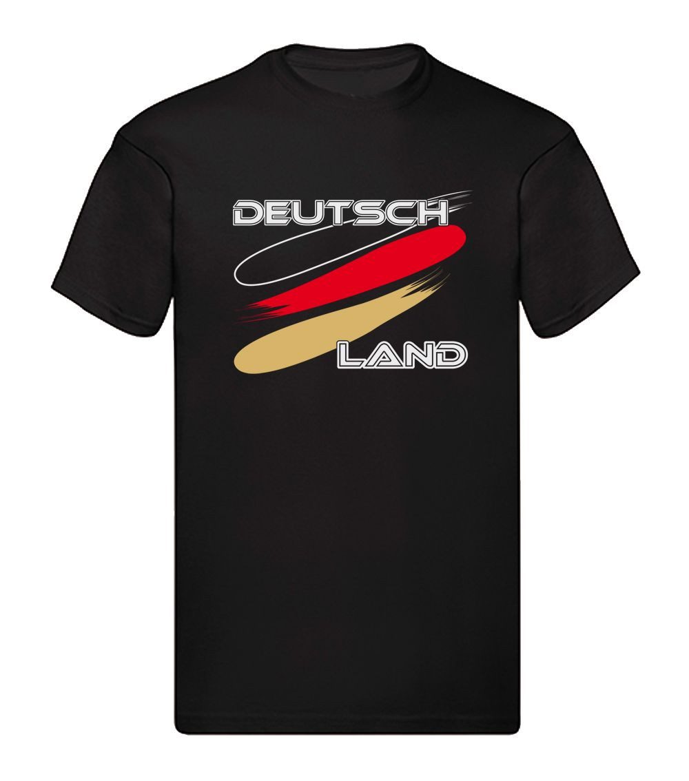 G-graphics T-Shirt Deutschland – schwarz / rot / gold (1-tlg) Herren T-Shirt mit einem Motiv für den echten Fan
