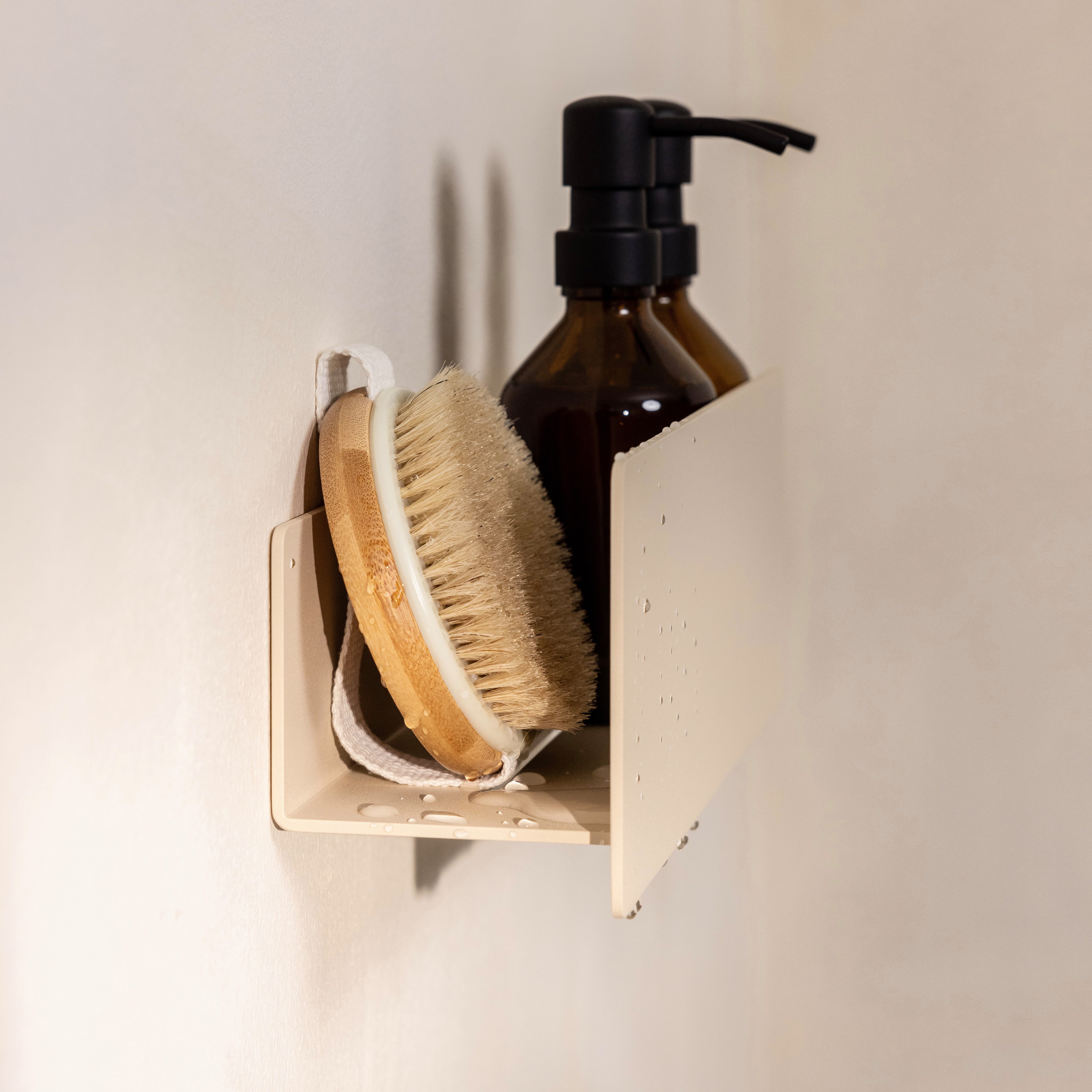 Metallbude Duschablage SHEA aus Aluminium, ohne Bohren, Badorganizer, Duschzubehör, Duschregal