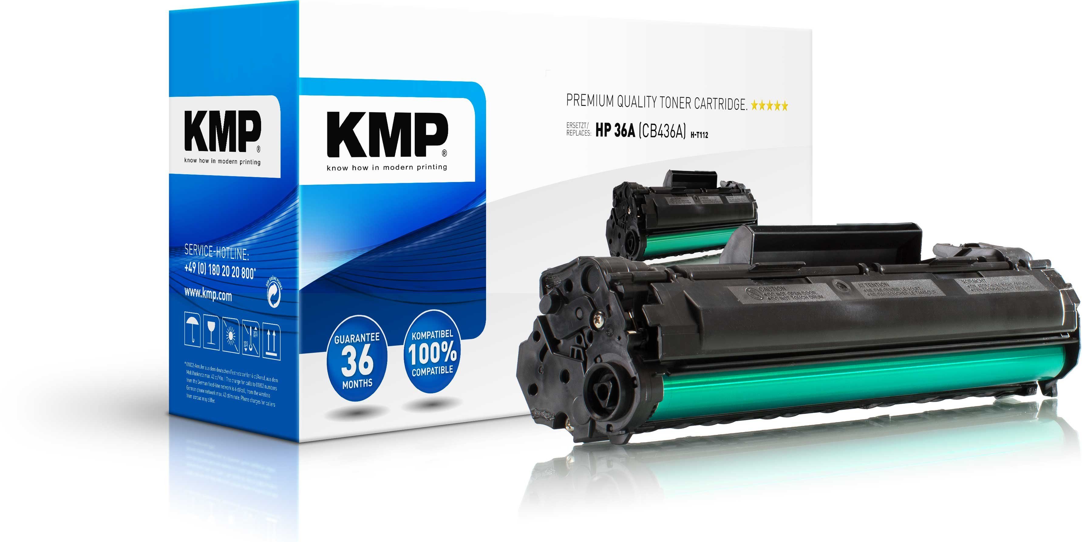 HP KMP (1-St) Toner Tonerkartusche H-T112 - black, 1 36A ERSETZT