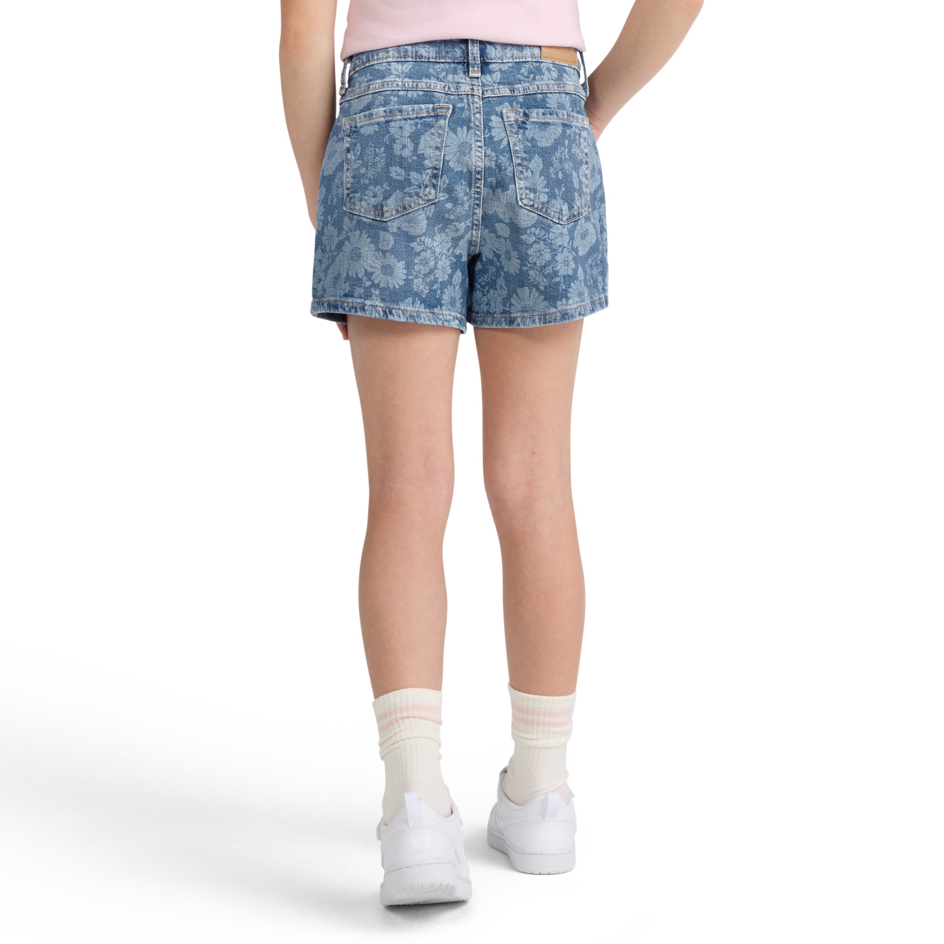 Abercrombie Kids Jeansshorts AFG HR RELAXED FLORAL DENIM SH mit All-Over Blumen Print for Girls