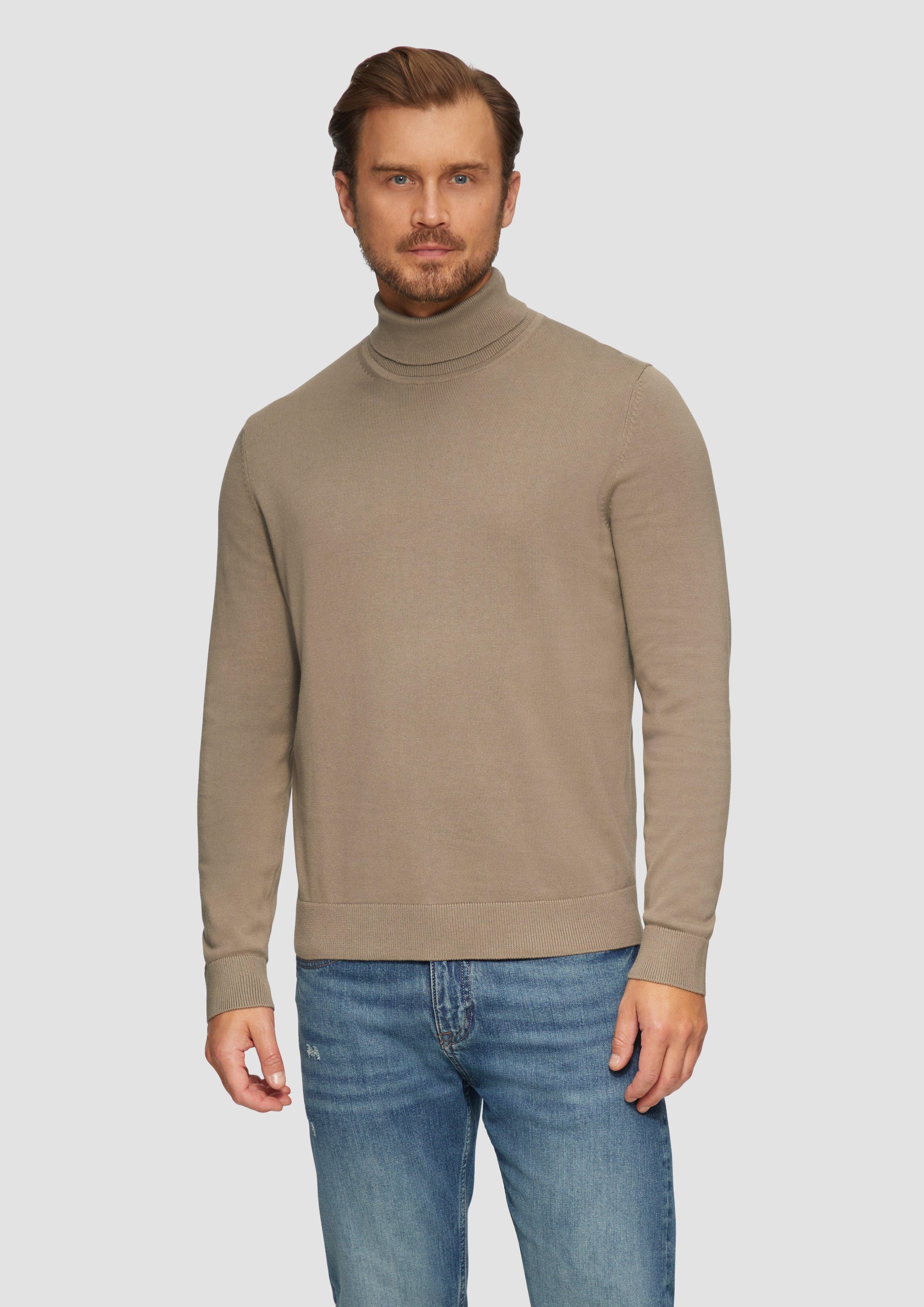 Strickpullover Rollkragenpullover aus Baumwolle