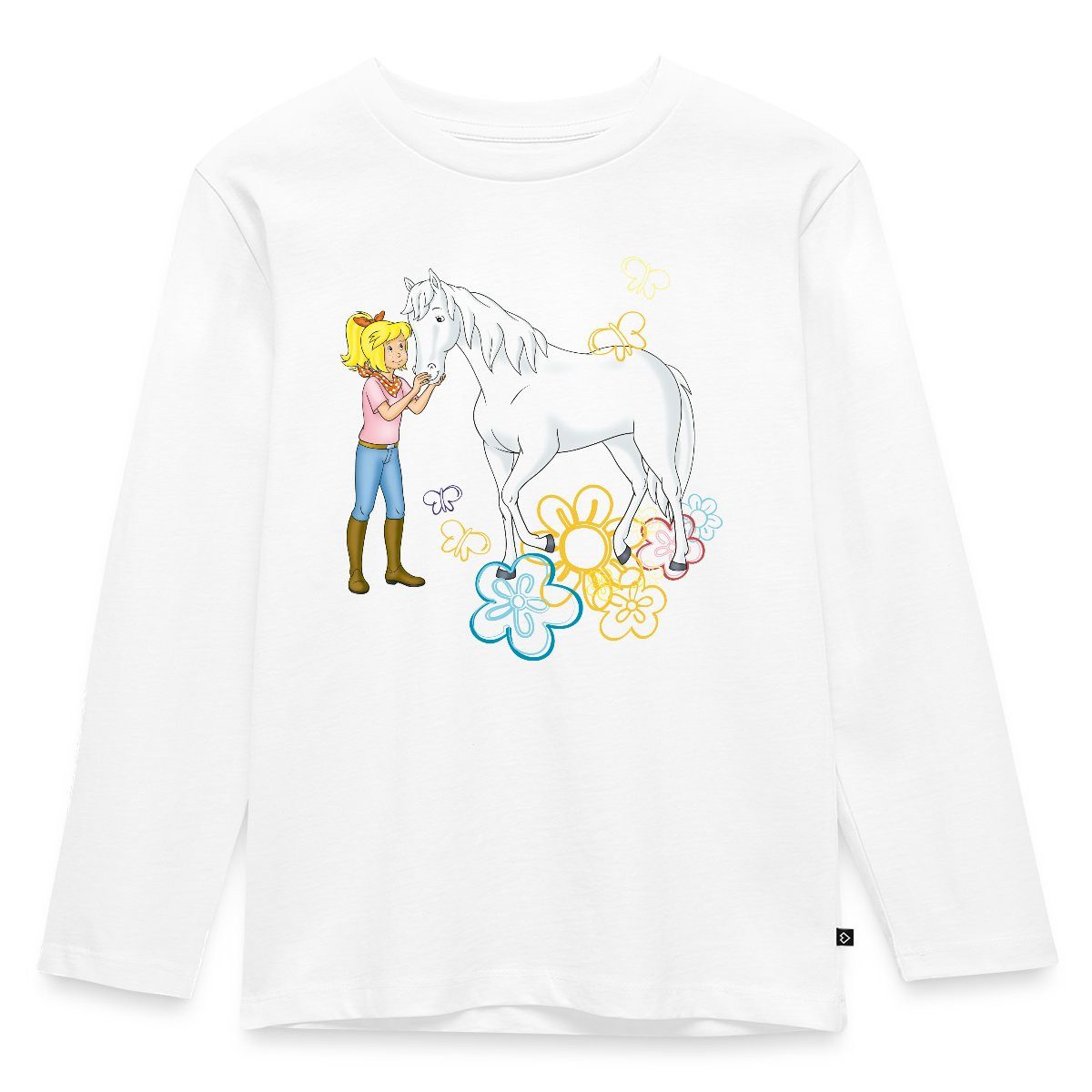 T-Shirt Bibi Und Tina Bibi Kuschelt Mit Stute Sabrina Kinder Premium Langarmsh