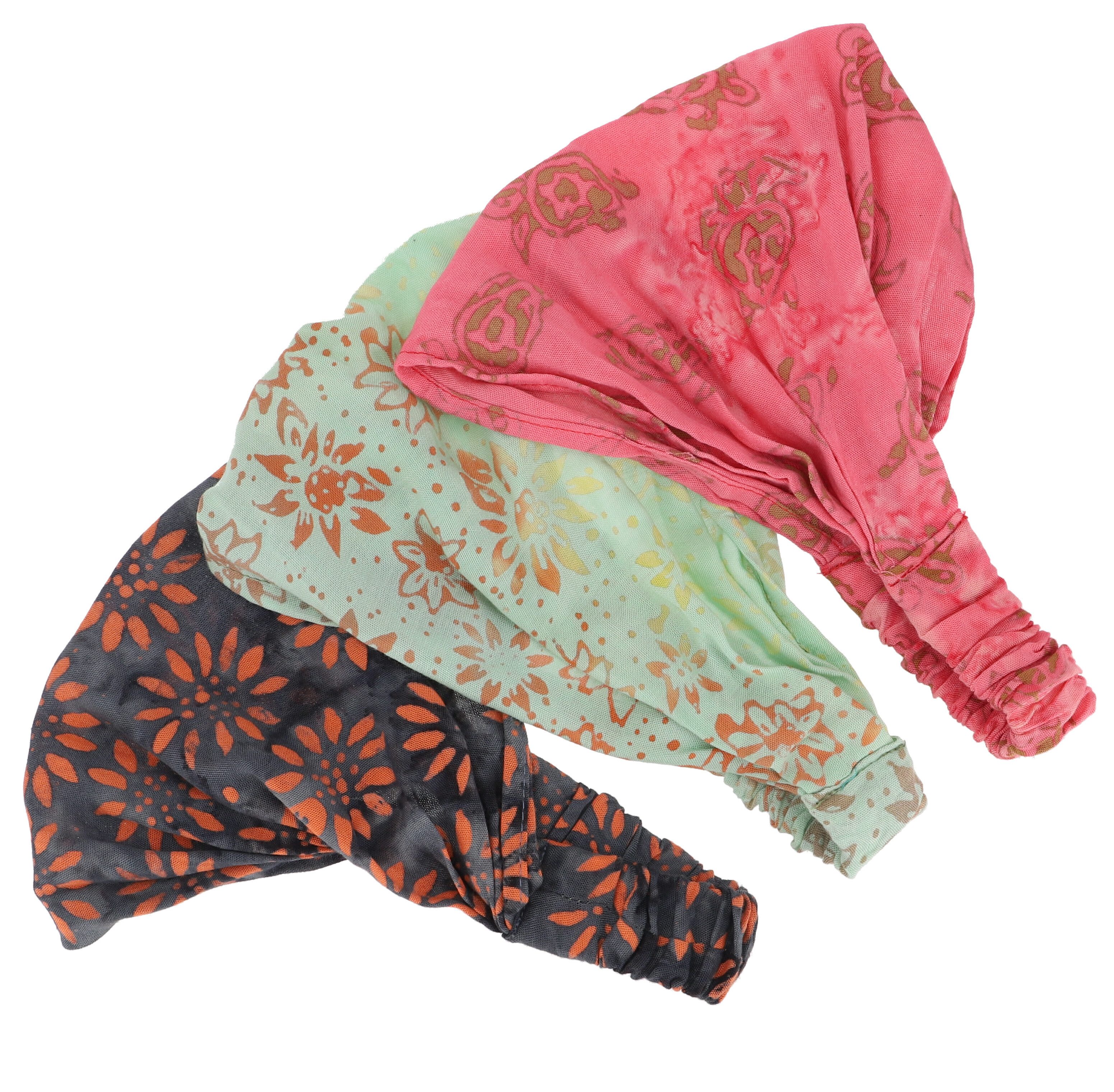 Guru-Shop Stirnband Haarband, Kopfband, Stirnband, 3 Stück Bandana..