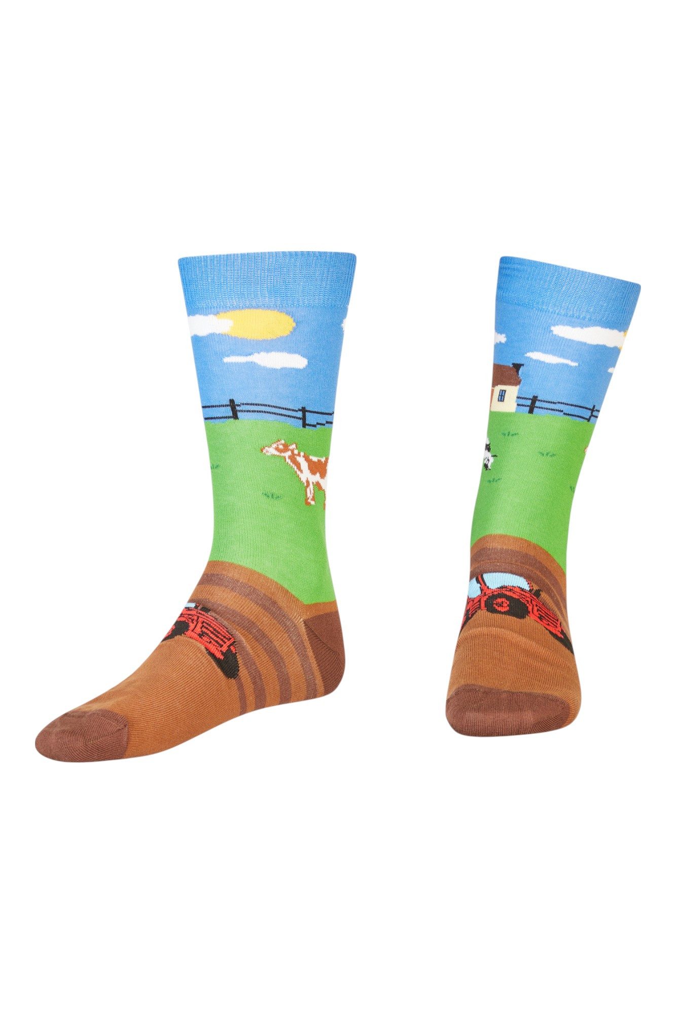 AbgeStrumpft Freizeitsocken AbgeStrumpft Traktor Socken (1 Paar, 1-Paar, 1 Paar) lustiges Design