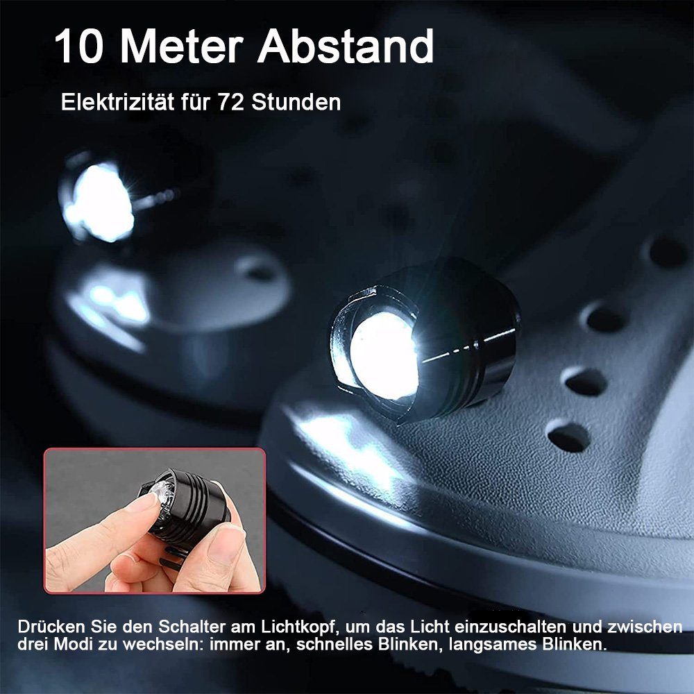 2 für Scheinwerfer Croc,Headlights Kompatibel LED Stück for Blau Clogs Scheinwerfer zggzerg