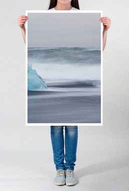 Sinus Art Poster Landschaftsfotografie  Eisschollen im Meer Island 60x90cm Poster