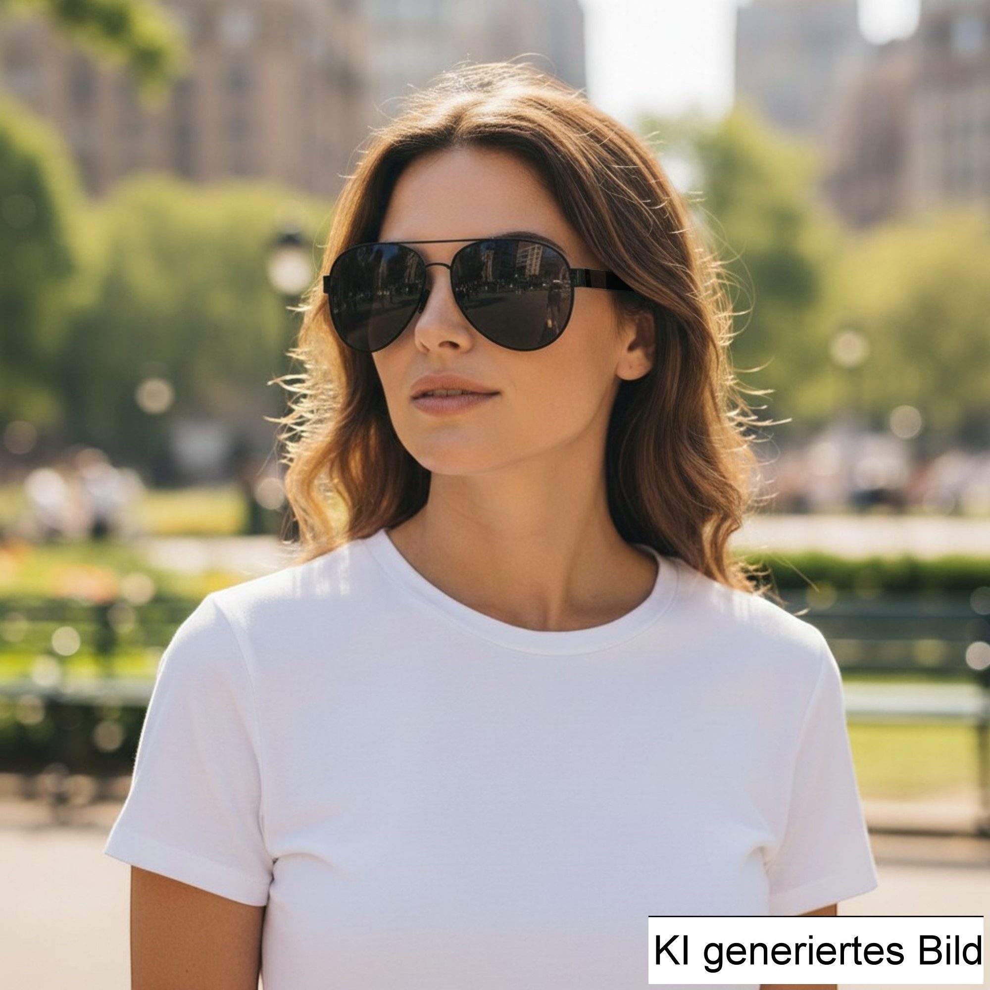 Rennec Pilotenbrille (Sonnenbrille Herren Pilotenbrille Damen Polarisiert Schwarz mit Hardcase) Große Polarisierte Gläser UV400, Brillenbügel im Motorsport Opti – Bild 4 von 5