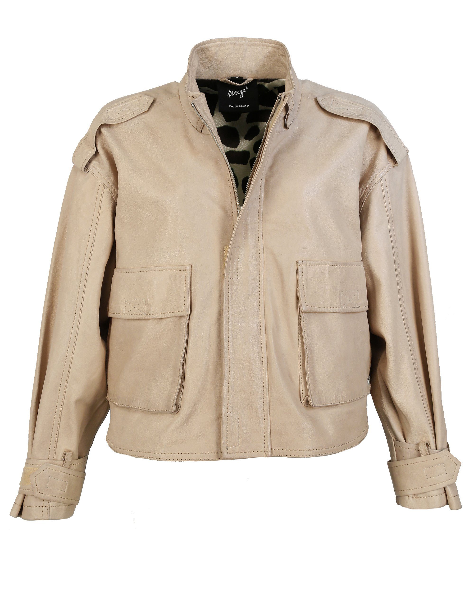 Maze Lederjacke sand 42020132