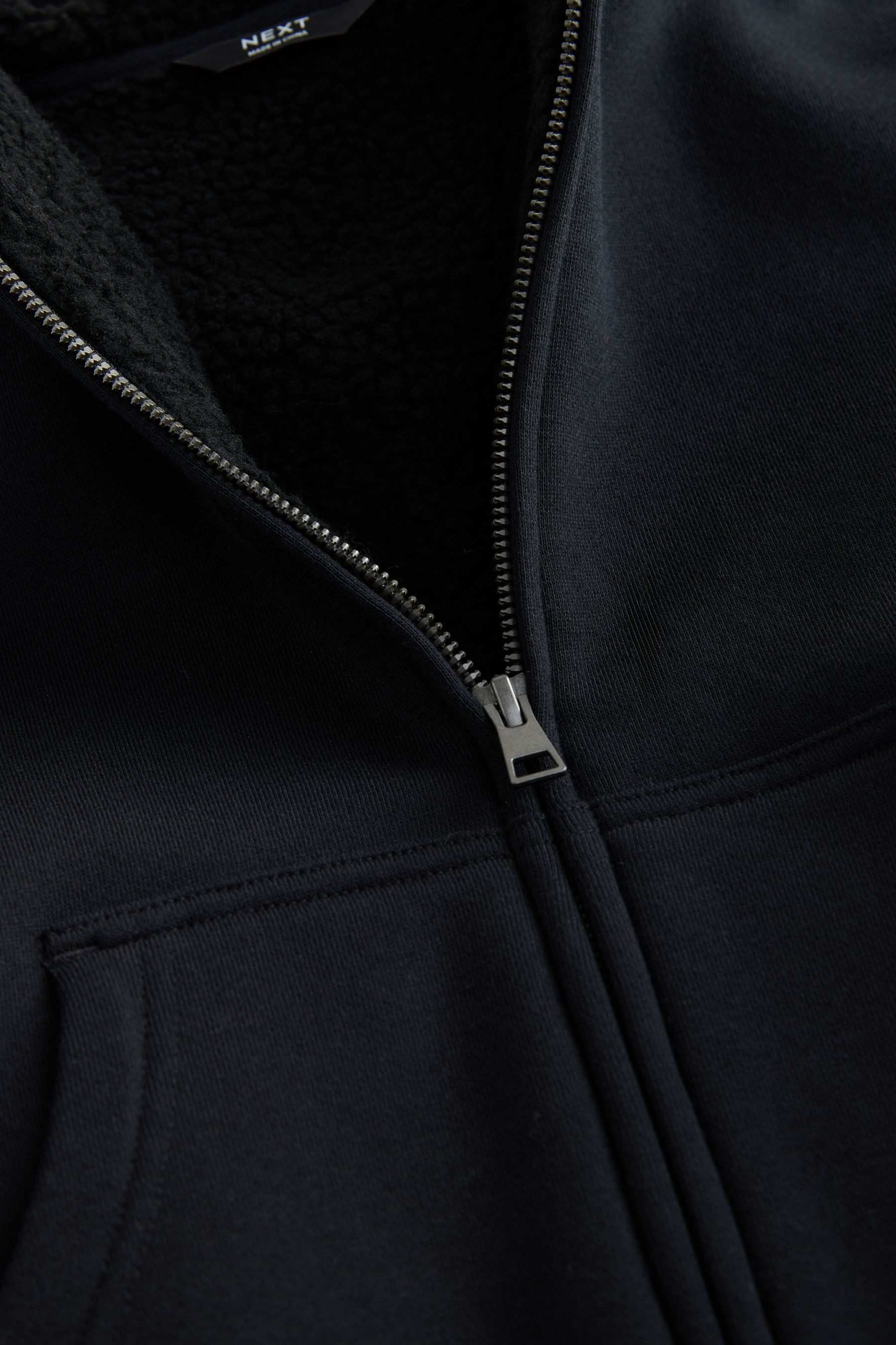 Next Kapuzenfleecejacke Kapuzenjacke aus Teddyfleece mit Reissverschluss (1-St)