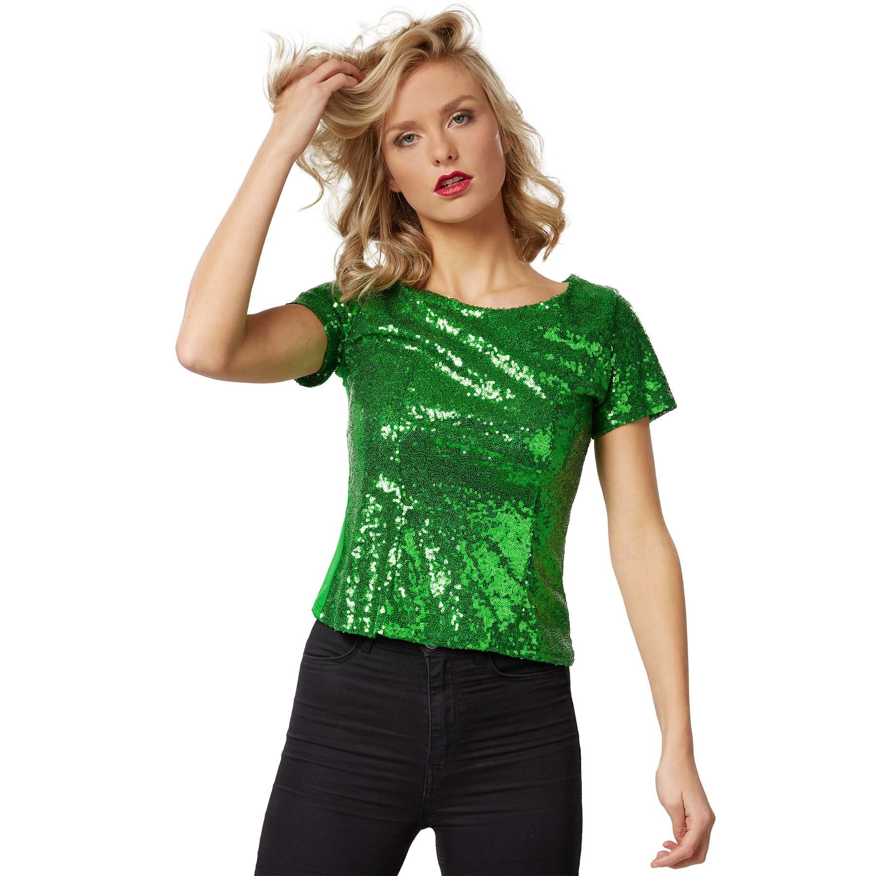 dressforfun T-Shirt Pailletten-Kurzarm-Shirt günstig online kaufen