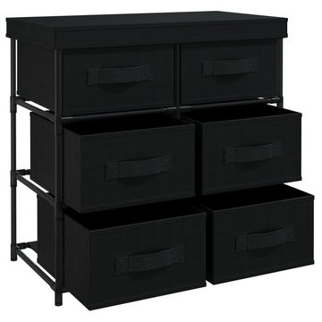 vidaXL Aktenschrank Aufbewahrungsschrank mit 6 Schubladen 552955 cm Schwarz Stahl