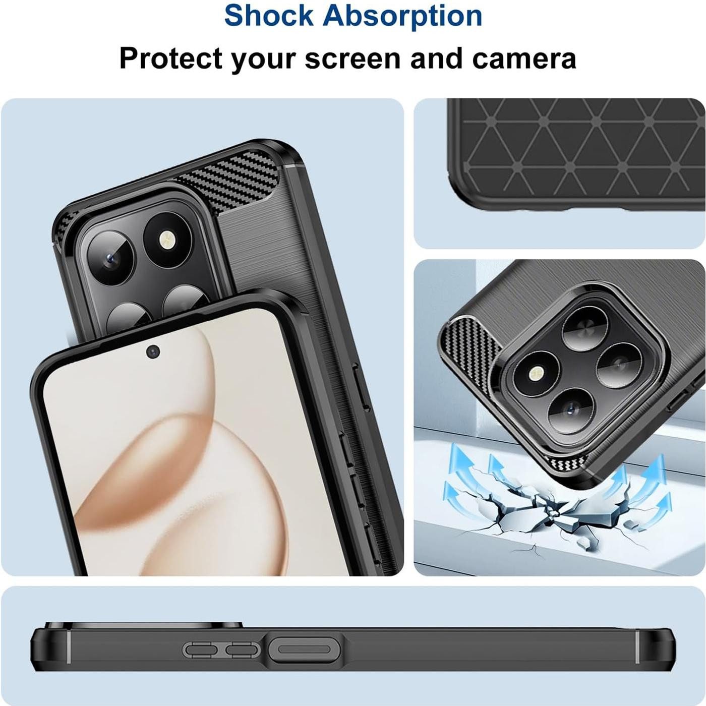 CoolGadget Handyhülle Carbon Handy Hülle für Honor 400 Smart 6,77 Zoll, robuste Telefonhülle Case Schutzhülle für Honor 400 Smart Hülle – Bild 2 von 5