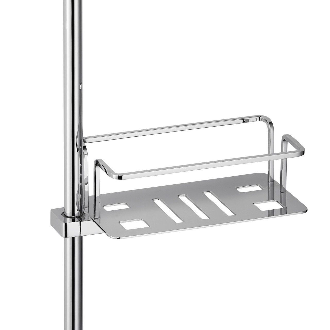 Avenarius Duschkorb Korb für Duschstange mit gerader geschlitzter Grundplatte - 4020