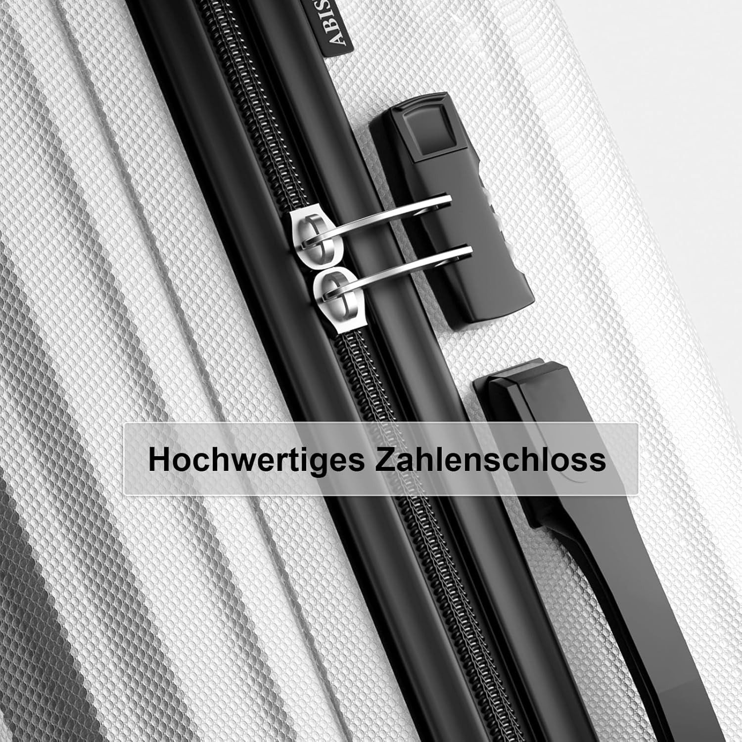 Abistab Hartschalen-Trolley Hartschalen Koffer, robuster Reisekoffer, 4 Rollen, mit Zahlenschloss, Koffer & Trolleys 57/66/76cm, 40/60/100L