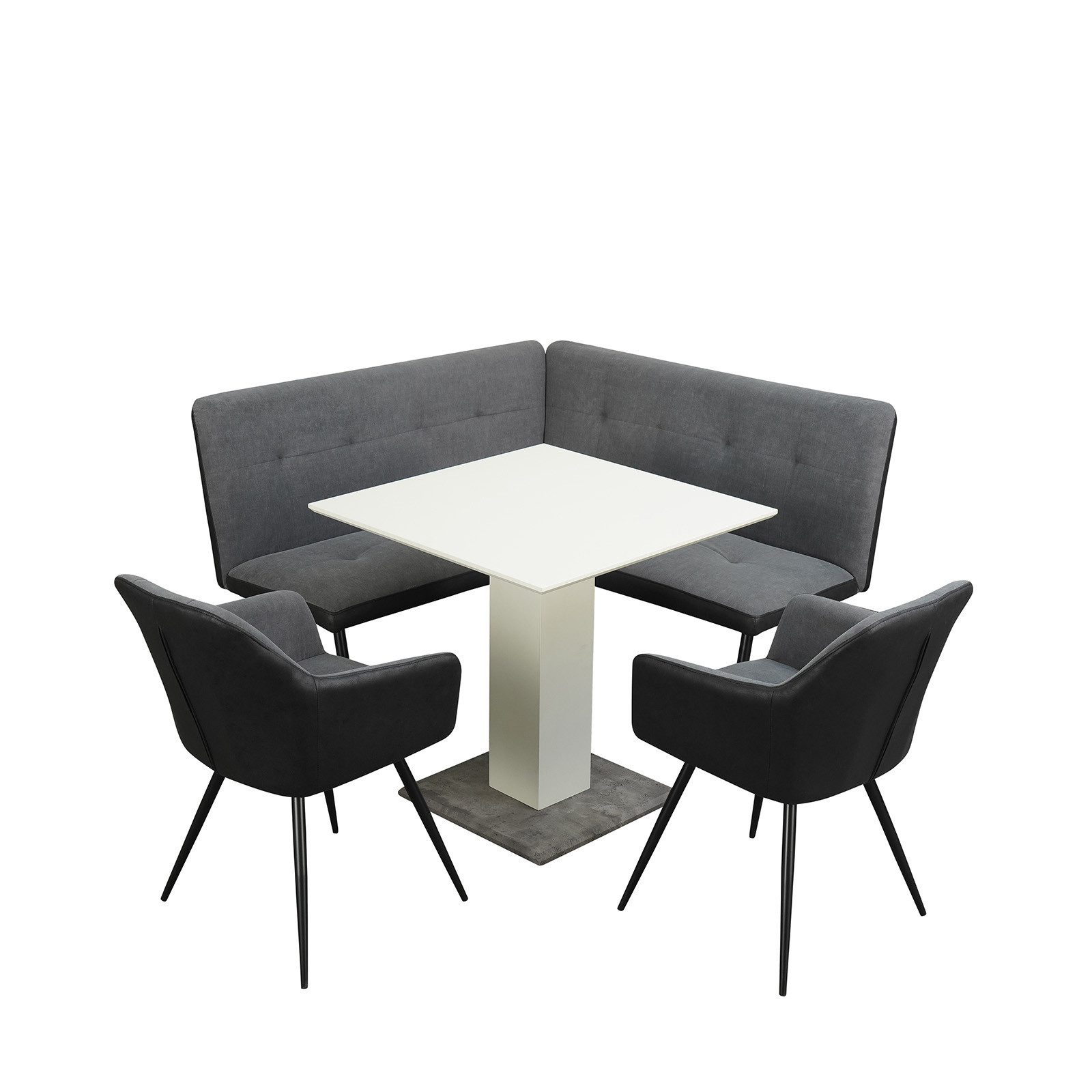 HTI-Living Eckbankgruppe Sitzgruppe Anthrazit/Grau/Weiß Joschka, (Sparpaket günstig online kaufen