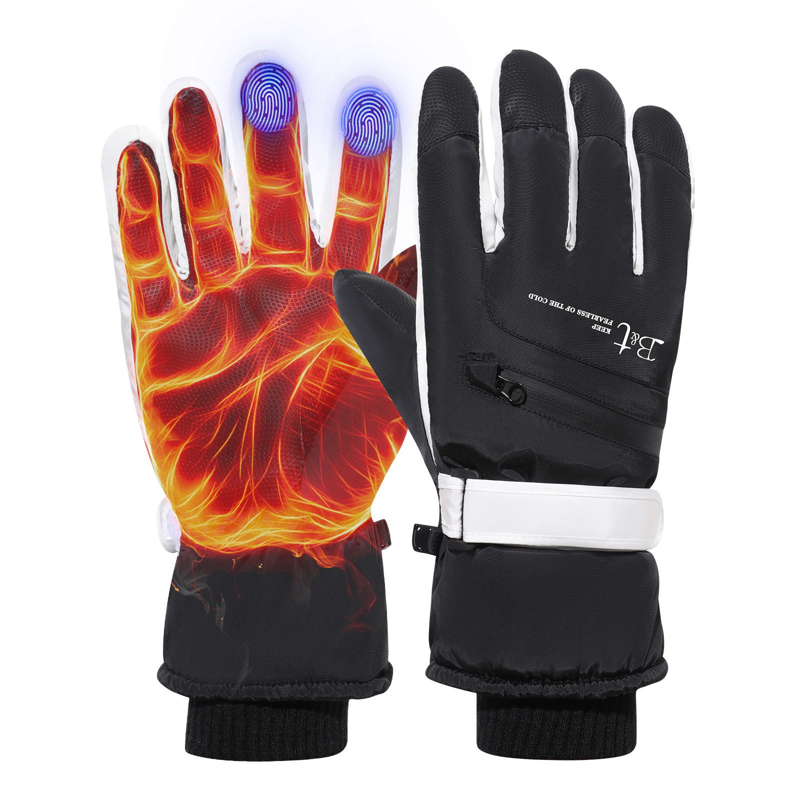 Sunicol Skihandschuhe Wasserdicht Handschuhe Herren Damen Winterhandschuhe, Touchscreen Rutschfeste Thermohandschuhe für Radfahren, Laufen, Skifahren, Wandern