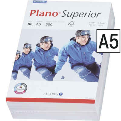 PLANO Druckerpapier Superior, Format DIN A5, 80 g/m², 165 CIE, 500 Blatt