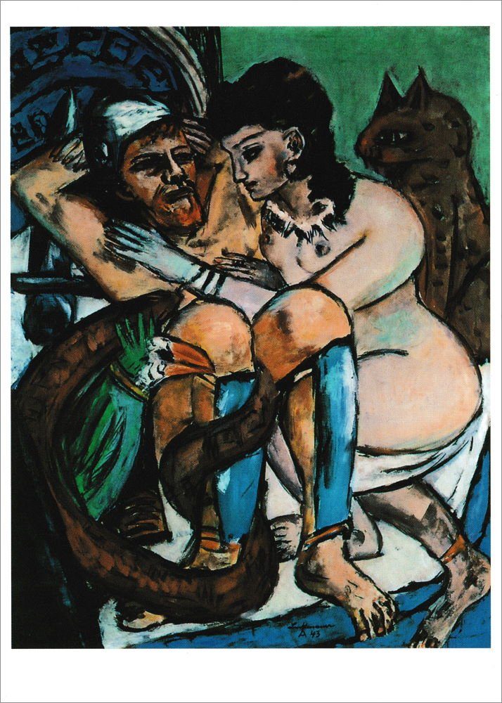 Postkarte Kunstkarte Max Beckmann "Odysseus und Kalypso"