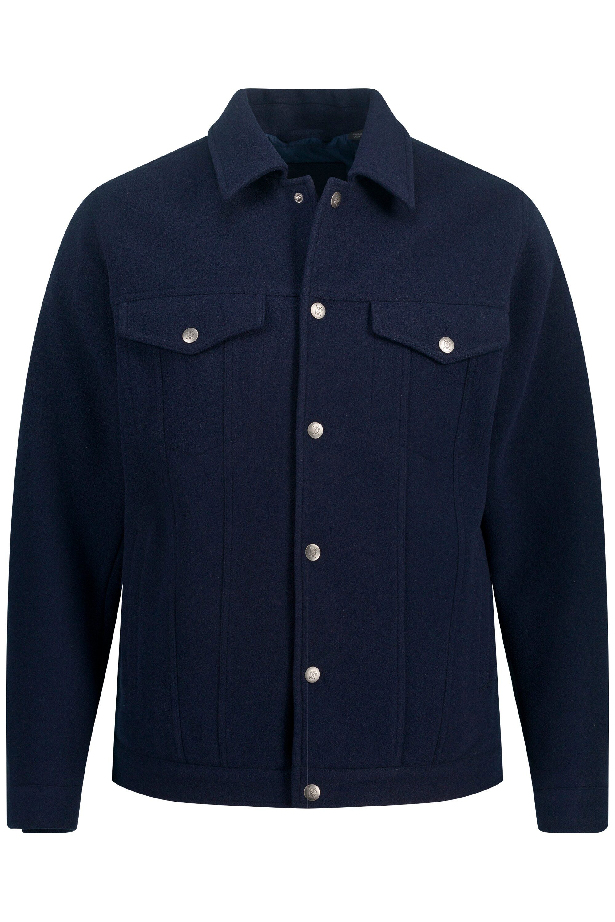 Funktionsjacke Jacke Truckerstyle Wolloptik Druckknöpfe