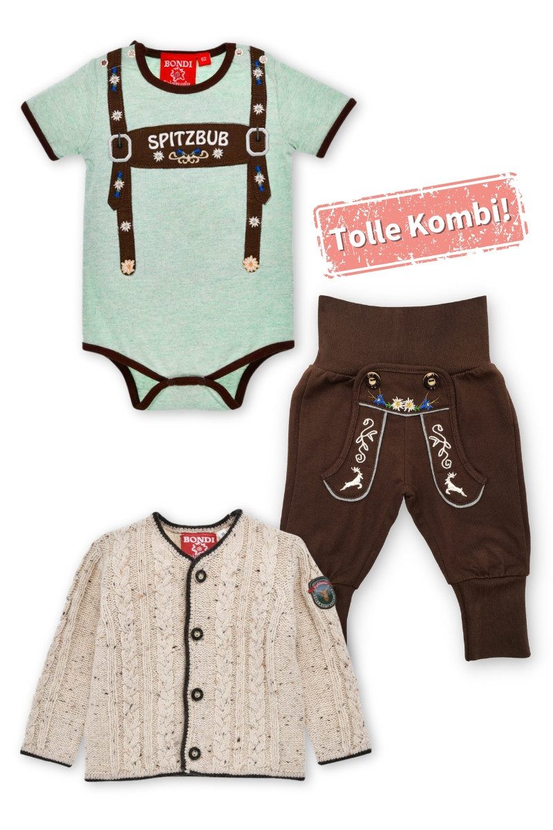 BONDI Trachtenjacke Strickjacke Baby/Kleinkind - GIPFELKRAXLER - beige-melange