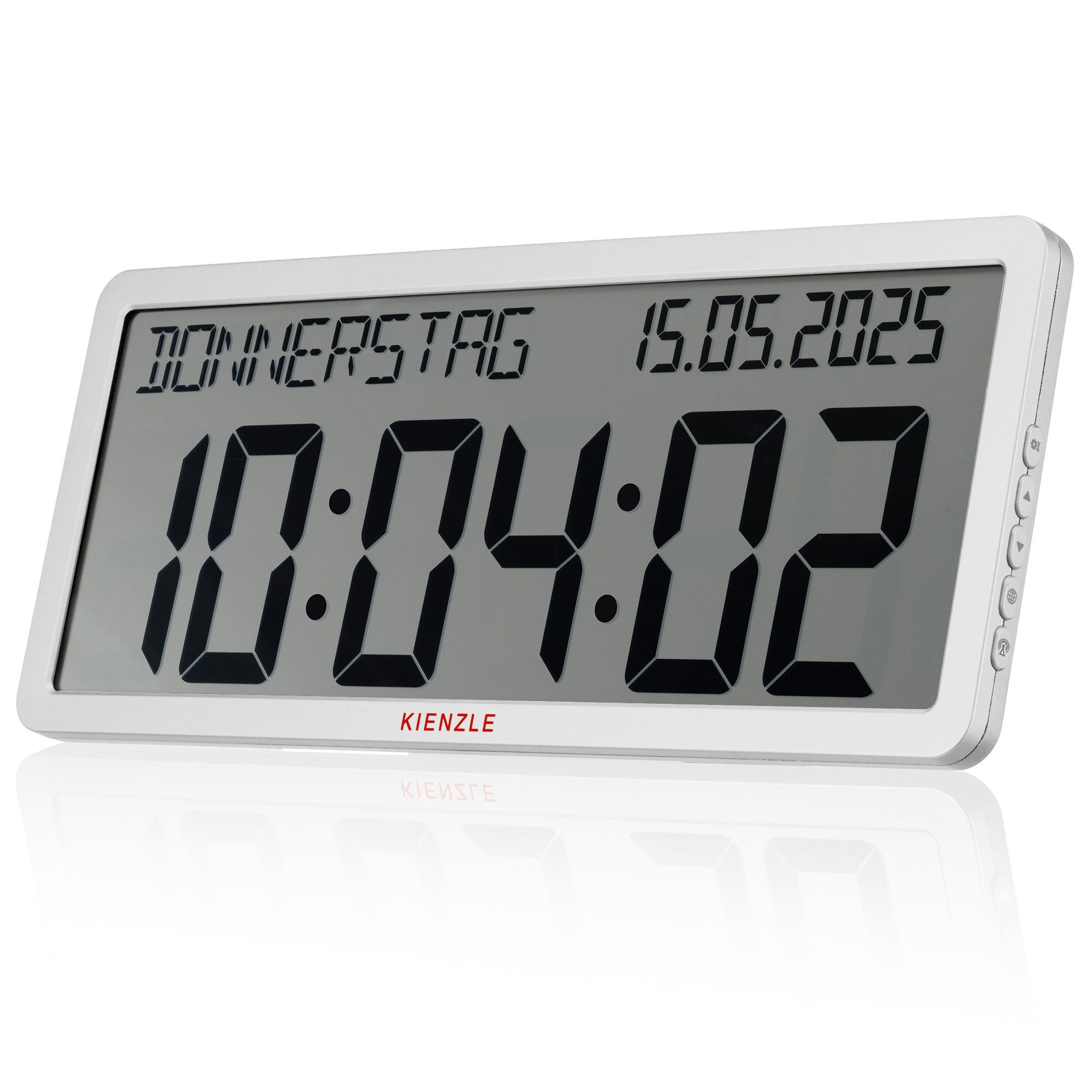 Kienzle Wanduhr Funk-Wanduhr mit Datumsanzeige Weiß