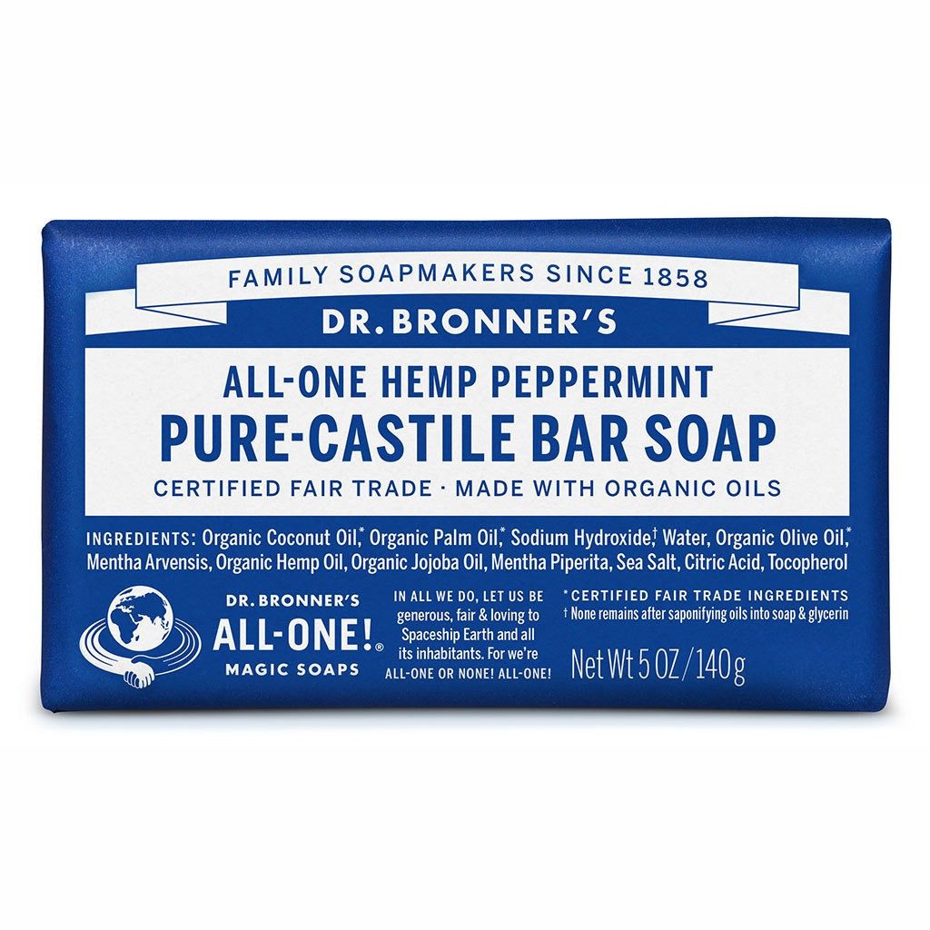 Dr. Bronners Handseife Pfefferminze, 1-tlg., All-One Reine Naturseife 140 g