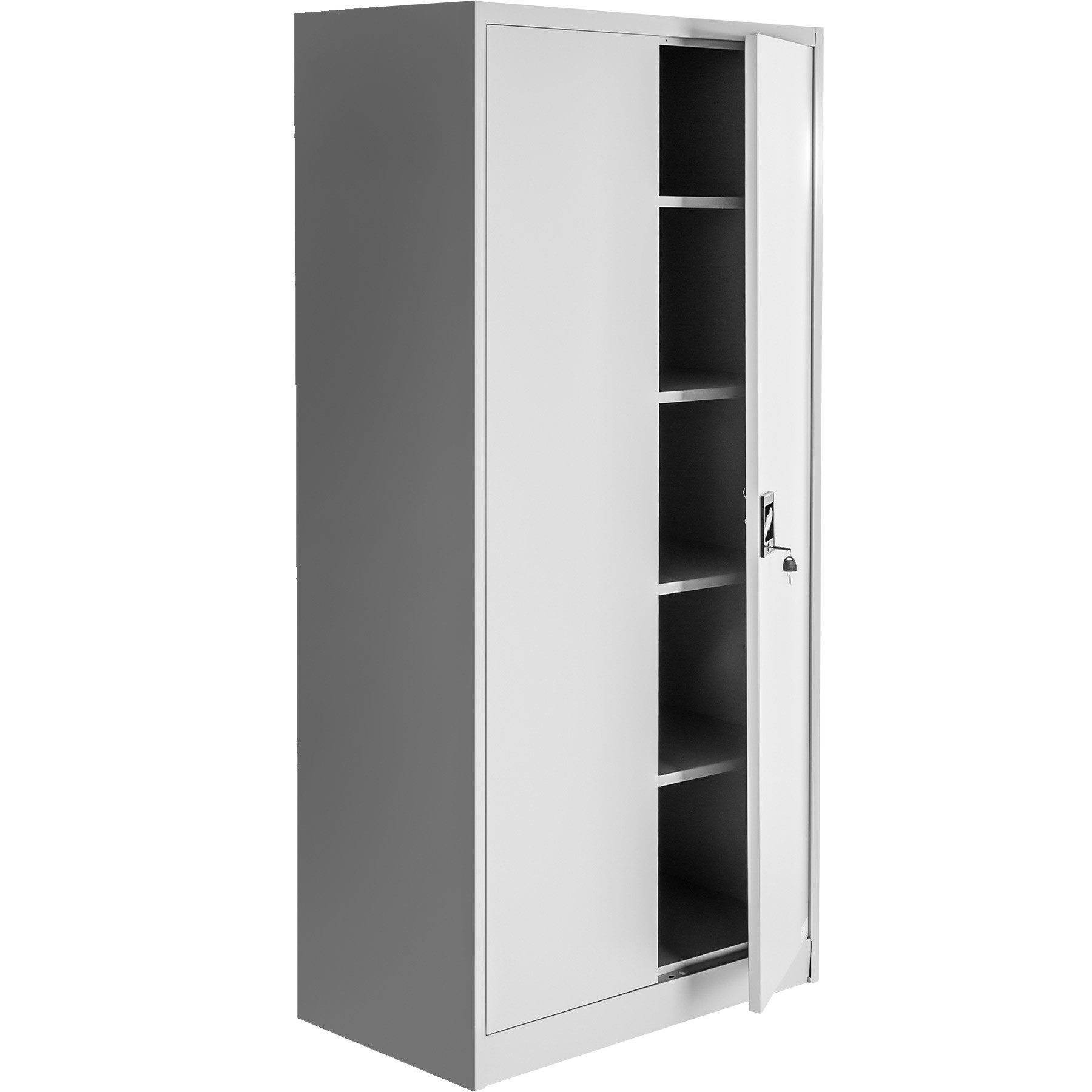 tectake Spind abschließbarer Aktenschrank mit 6 Fächern (Locker Spind, 1-St., in Grad) hochwertiger pulverbeschichteter Stahl