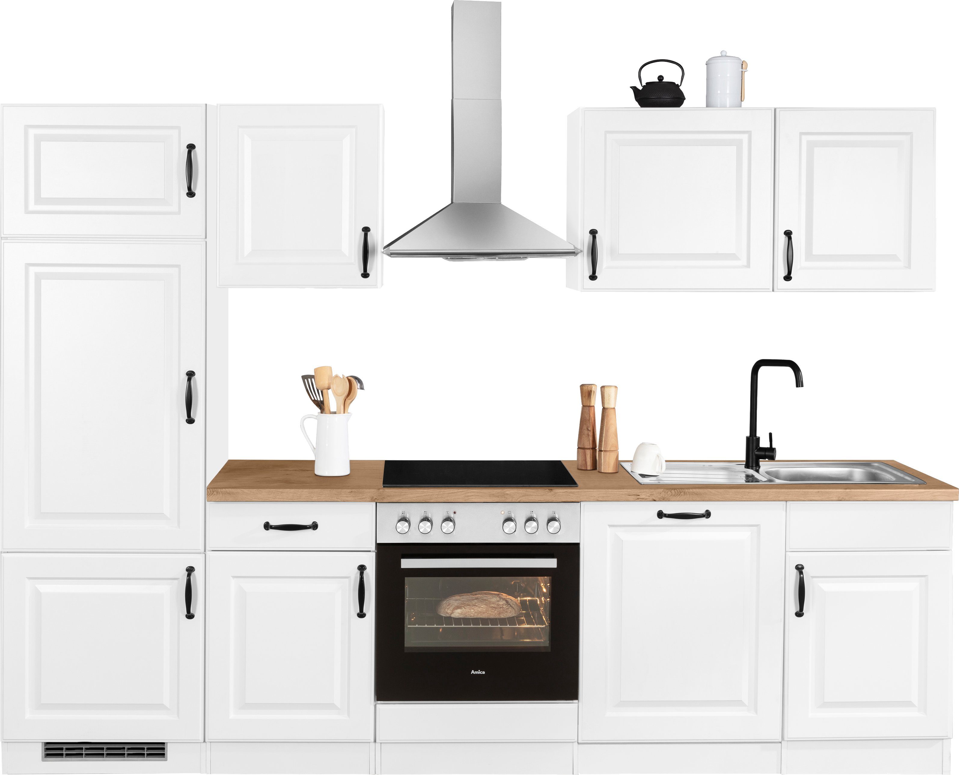 wiho Küchen Küchenzeile Erla, mit E-Geräten, Breite 280 cm günstig online kaufen