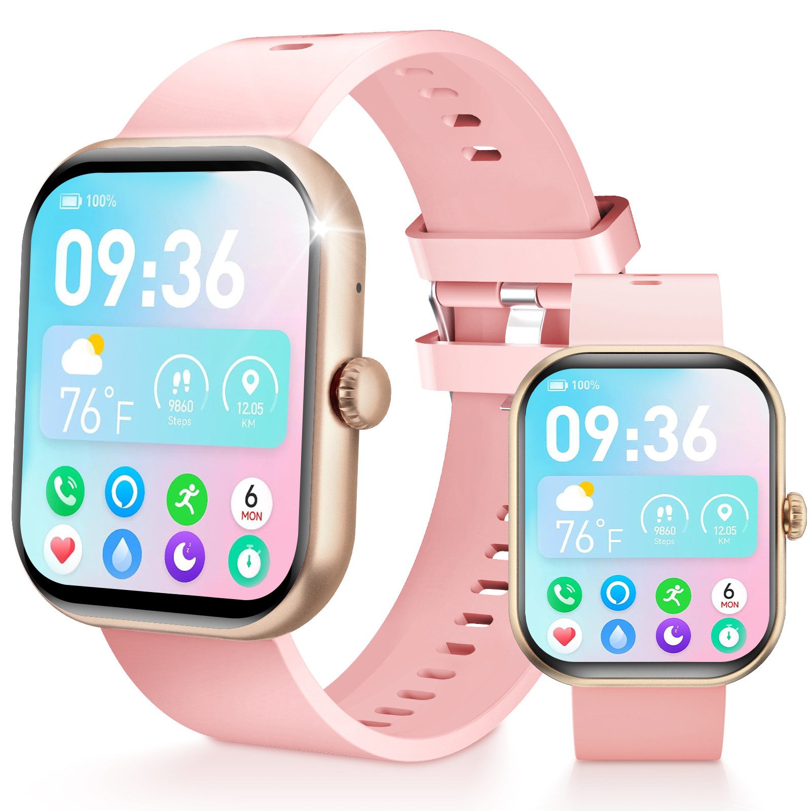 Yuede Smartwatch Damen Herren, Neueste Fitness Uhr mit Anruffunktion