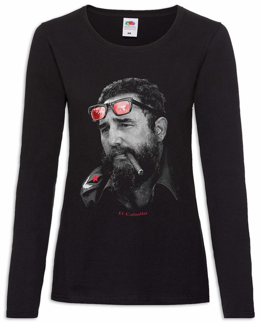Langarmshirt El Caballo Damen Langarmshirt Cuba Kuba Guerilla Che Guevara Demo