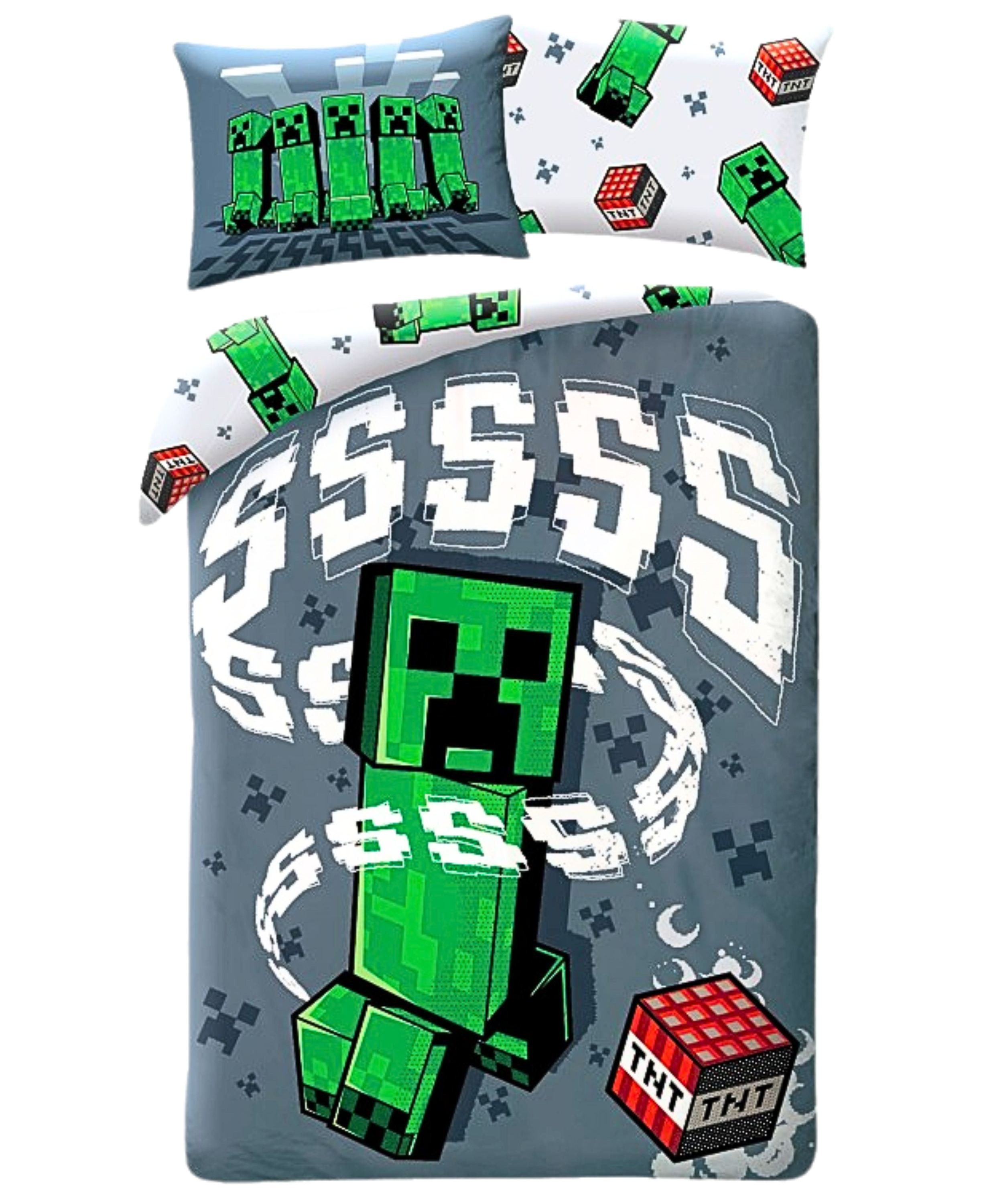 Minecraft Bettwäsche Creeper & TNT, Baumwolle, 2 teilig, Jungen Wendebettwä günstig online kaufen