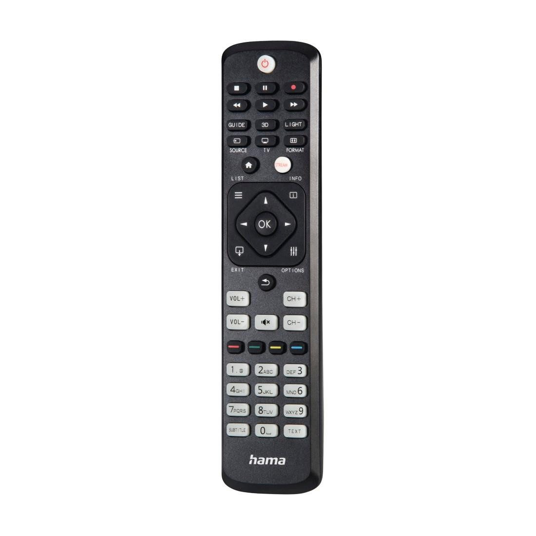 Hama Universal Ersatzfernbedienung für Philips TV, lernfähig Universal-Fernbedienung (1-in-1)