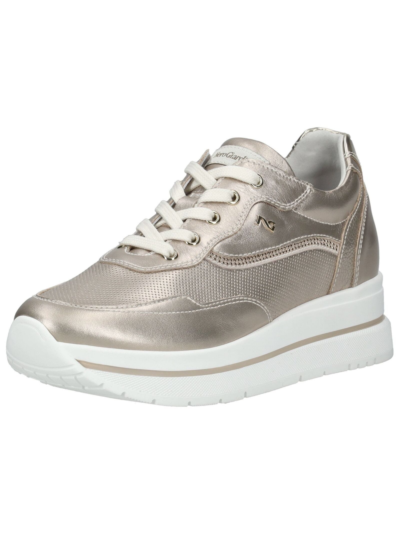 NERO GIARDINI Sneakers In Pelle Con Lacci | Nero | IT