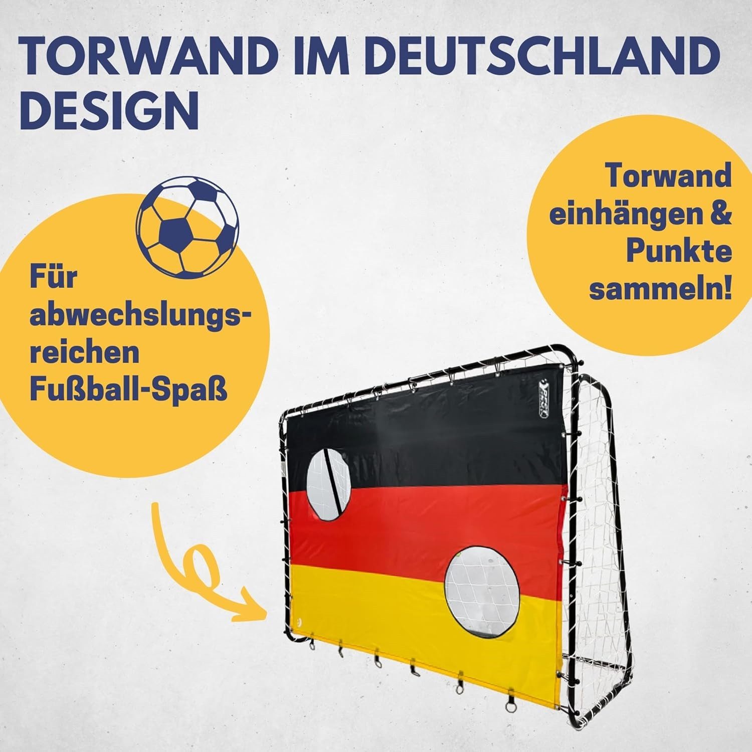Best Sporting Fußballtor 11067 Torwand "Deutschland" mit 2 Schusslöchern 193 x