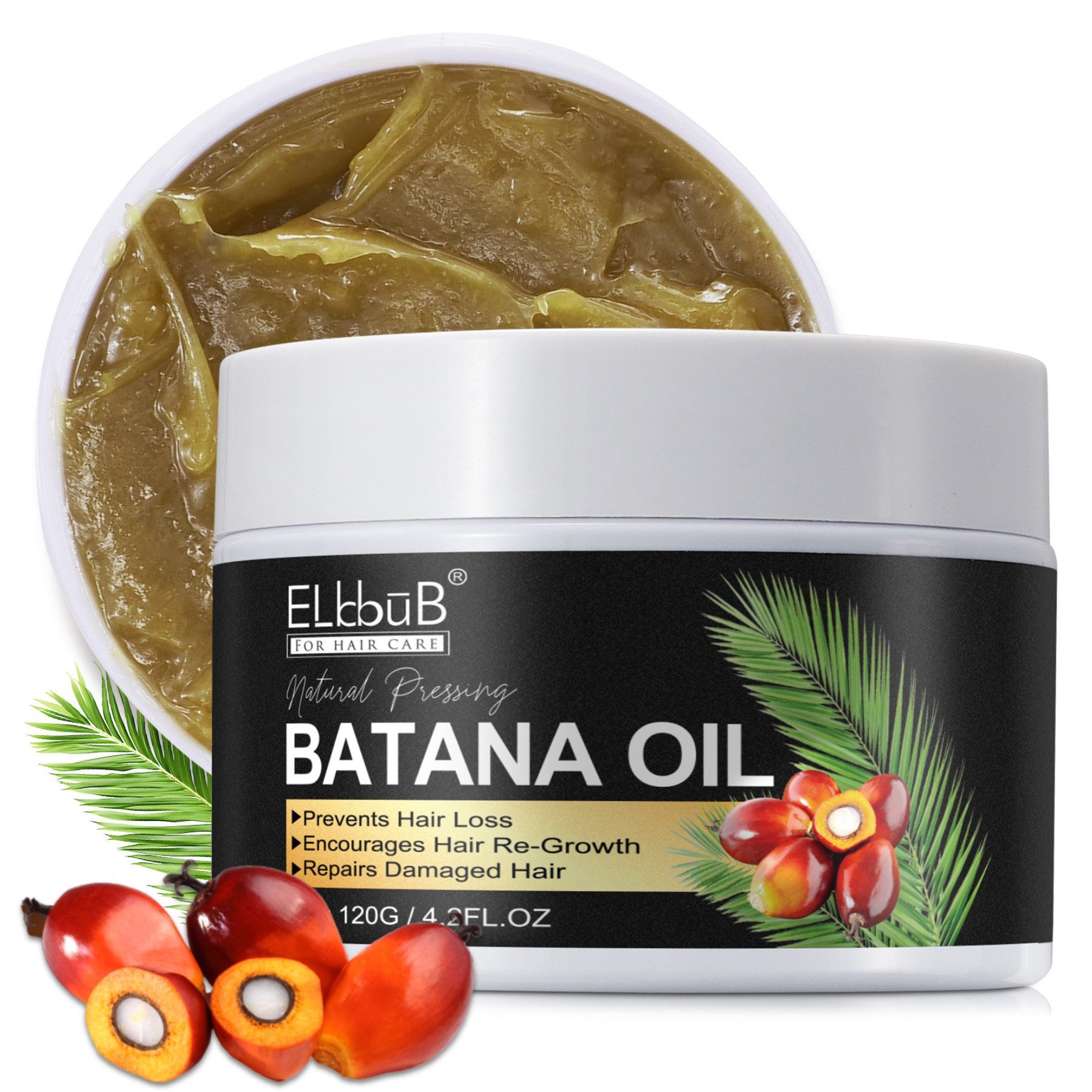 Haaröl Batana Öl für Haare Haarwachstum Gesicht Haut Nägel Vegan 120g