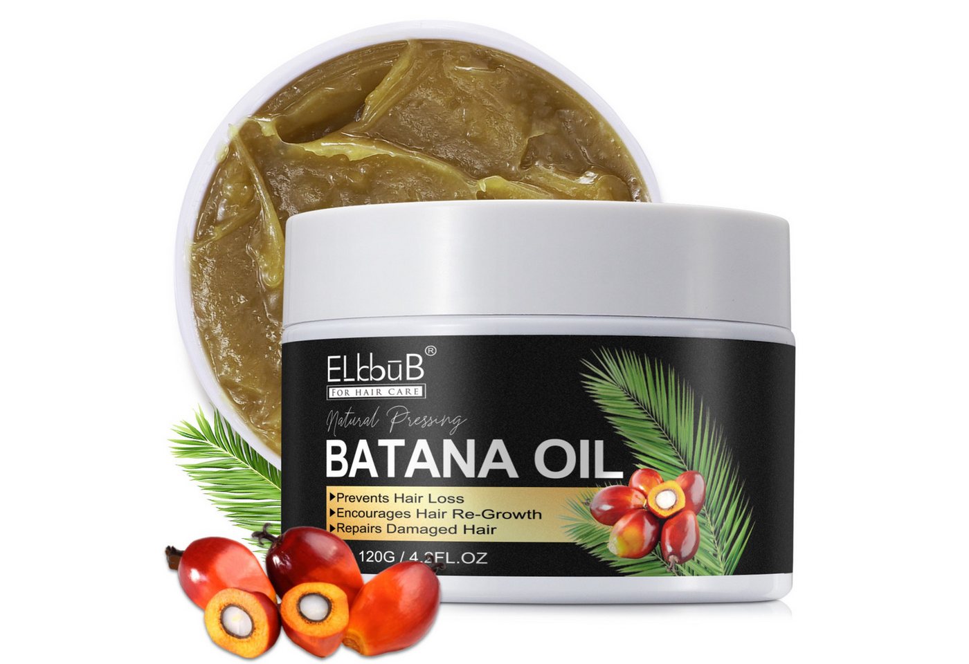 P-Beauty Cosmetic Accessories Haaröl Batana Öl für Haare Haarwachstum Gesicht Haut Nägel Vegan 120g, 1-tlg., 100% natürliche Inhaltsstoffe, Alkoholfrei, Ammoniakfrei