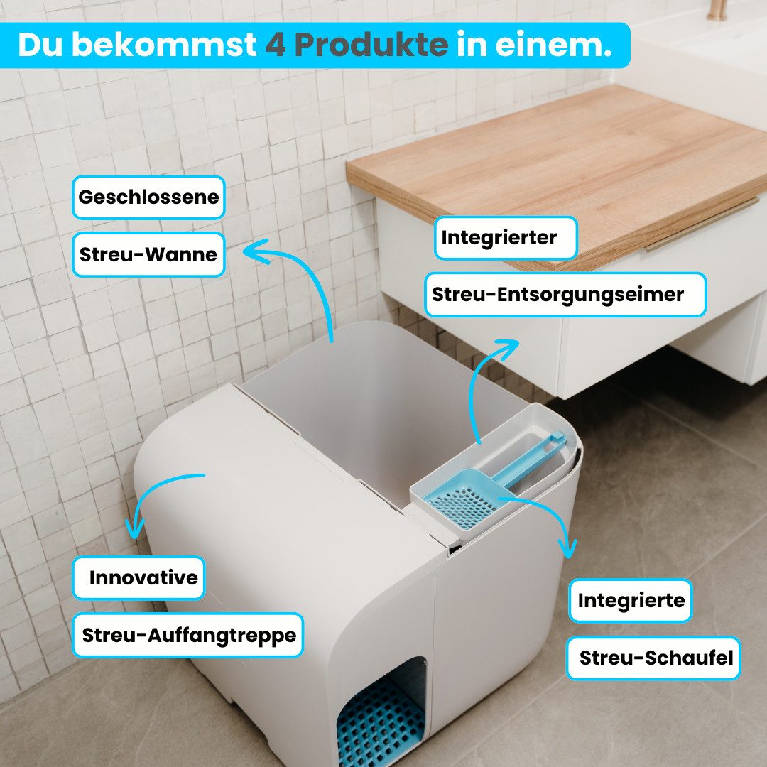 elly&bruce Katzentoilette, innovative Katzentoilette "Cloou", XL Katzenklo günstig online kaufen