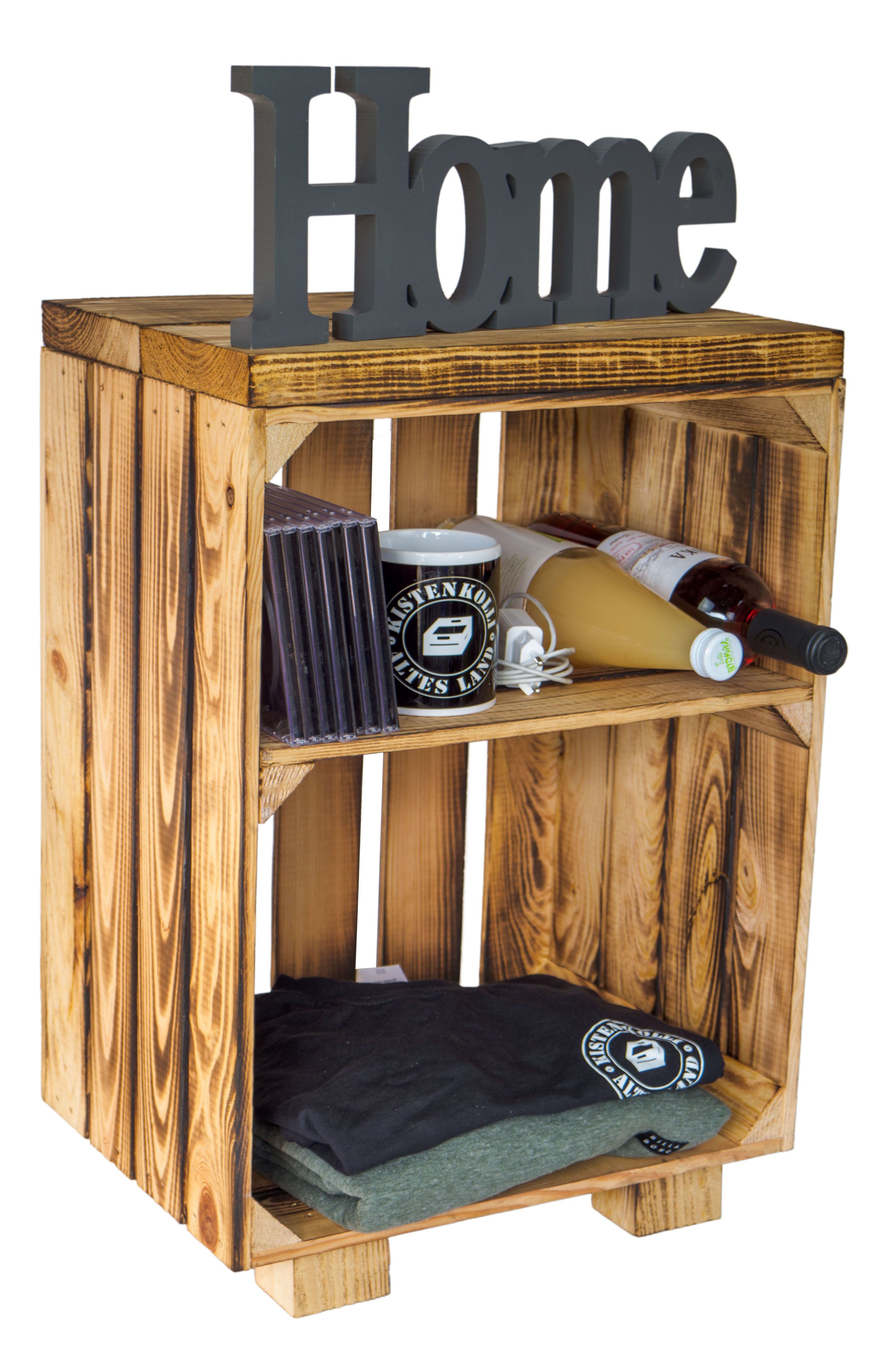 Kistenkolli Altes Land Allzweckkiste Nachttisch geflammt günstig online kaufen