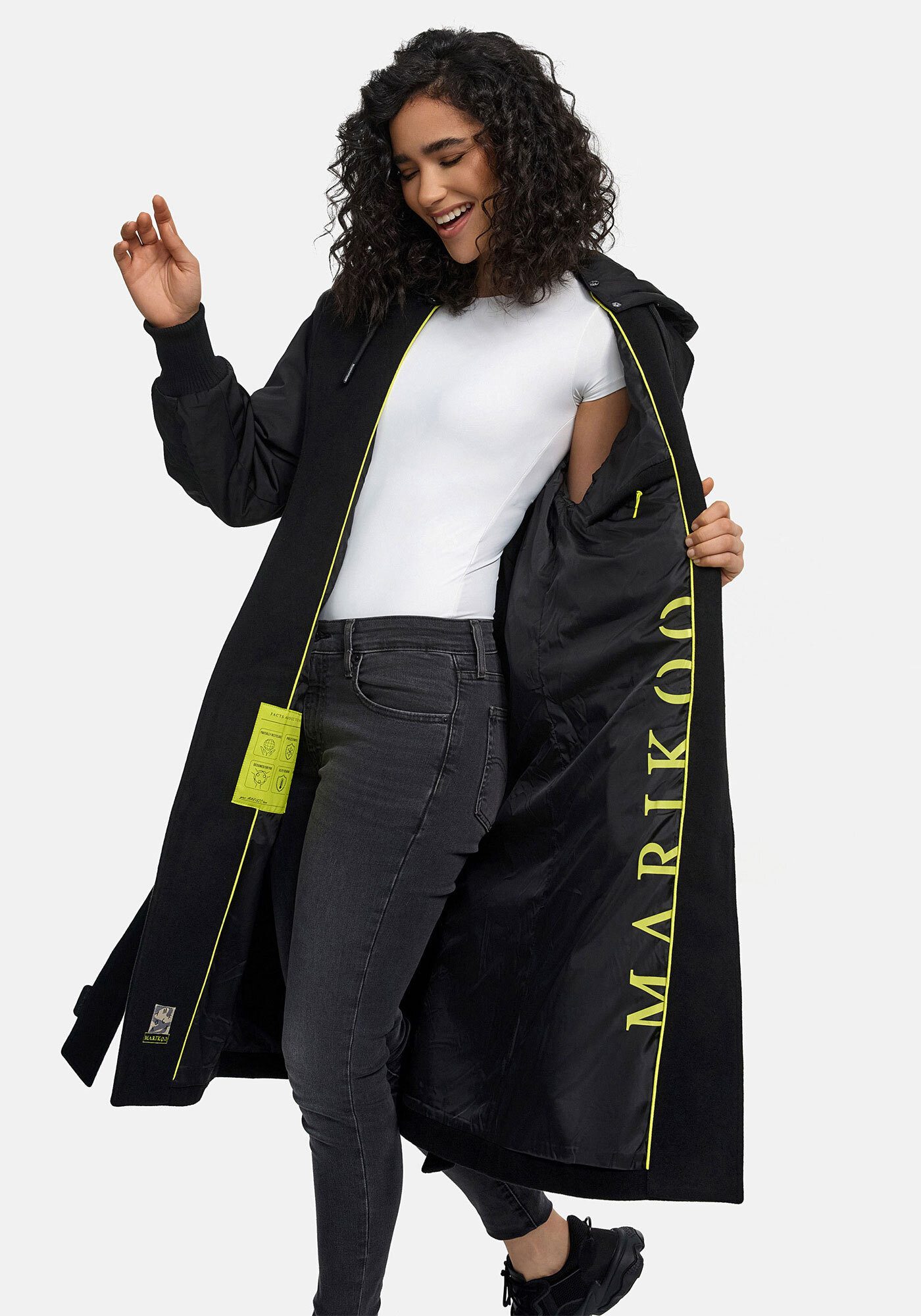 Marikoo Winterjacke Tjadee Langer Wickelmantel
