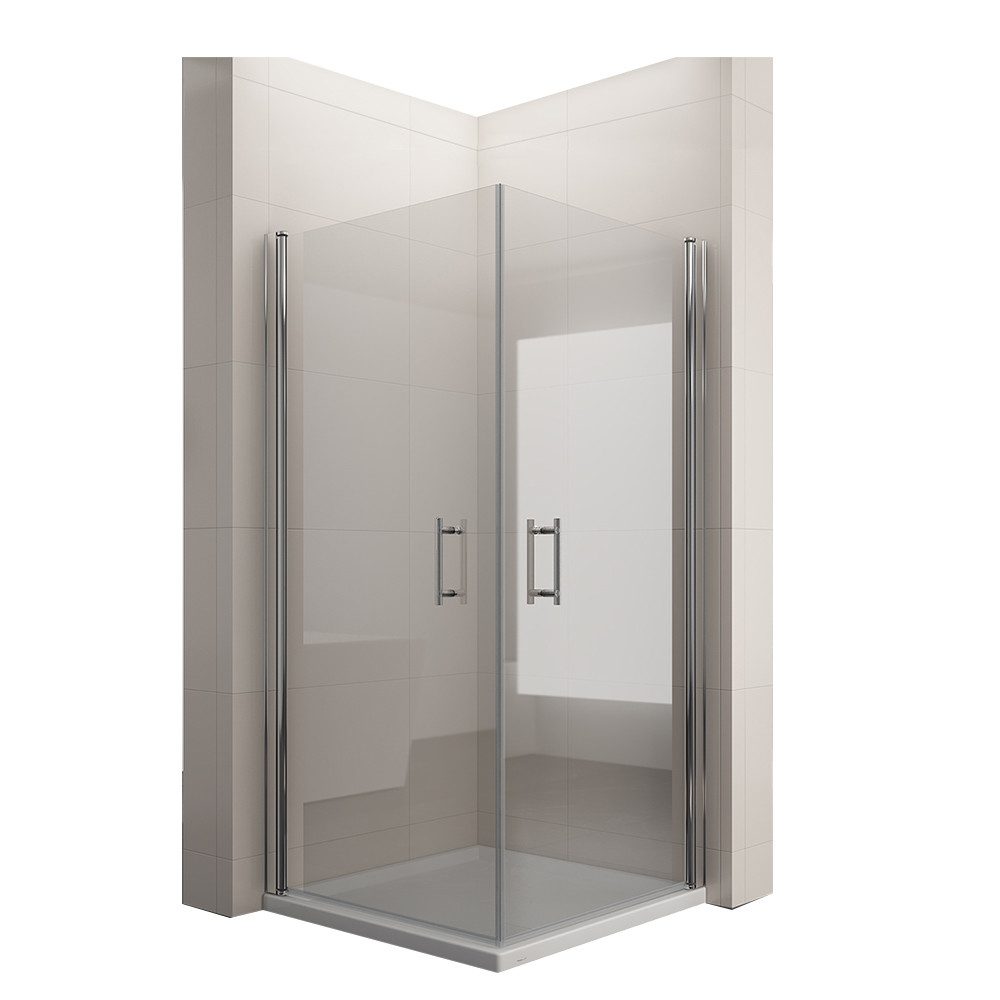 SONNI Eckdusche Pendeltür Dusche, Eckeinstieg, Duschkabine, 70-90cm x 70-90cm, BxT: 70x70 cm, mit NANO Beschichtung