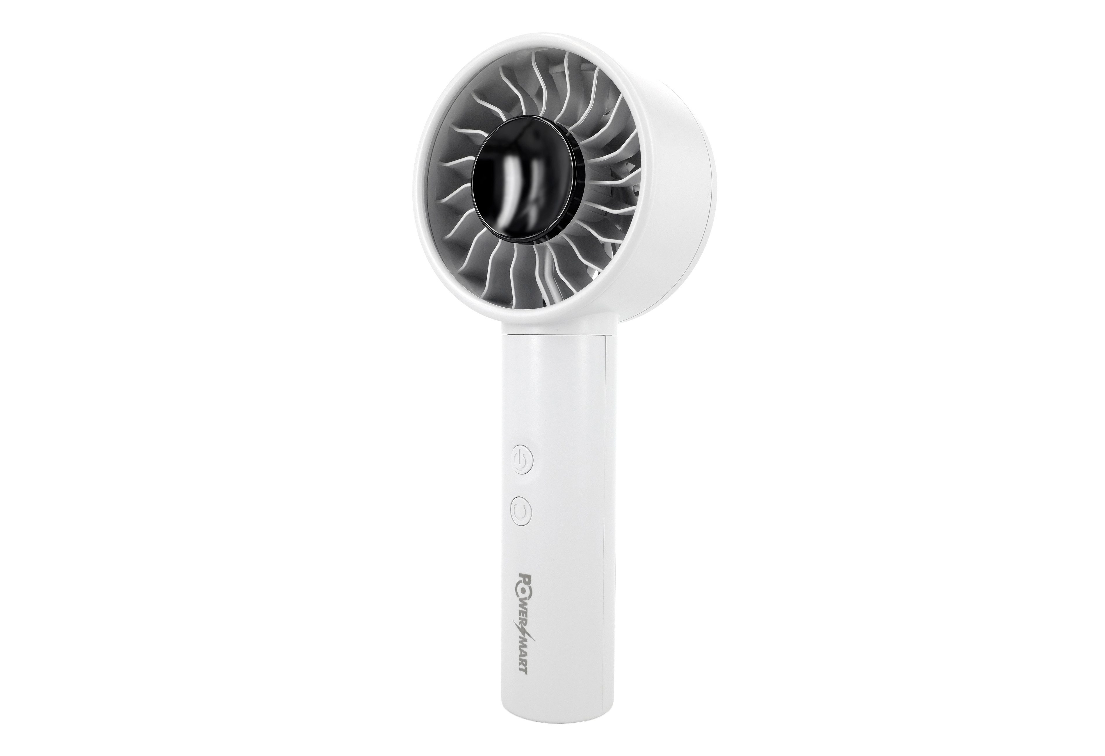 PowerSmart Handventilator Mini-Hand-/Tischventilator mit 4500-mAh-Akku, automatischer 90° Kopfschwenkfunktion,tragbarer persönlicherVentilator