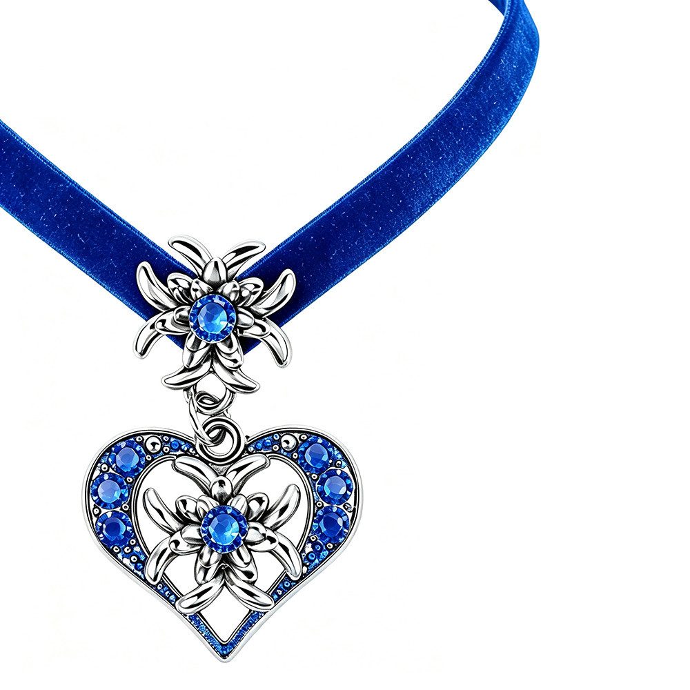 nsihing Ketten-Set Trachtenschmuck mit Anhänger Trachtenkette, Edelweiss,Dirndl-Schmuck, Schmuckset für Damen zum Oktoberfest, Bierfest und Trachtenfest