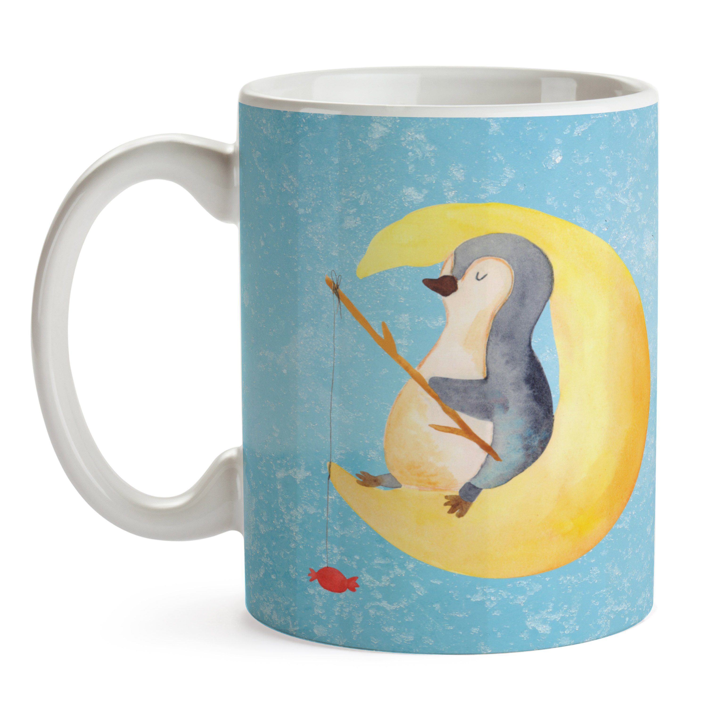 Eisblau - Schlafzi, & - Kaffeetasse, Keramik Süßigkeiten, Geschenk, Tasse Mrs. Mond Panda Mr. Pinguin