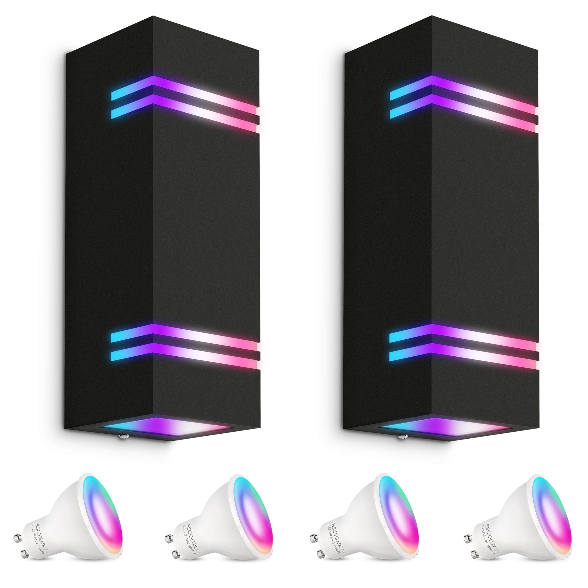 SSC-LUXon LED Außen-Wandleuchte JOVO-L Wand-Aussenleuchte Up & Down IP44 sc günstig online kaufen