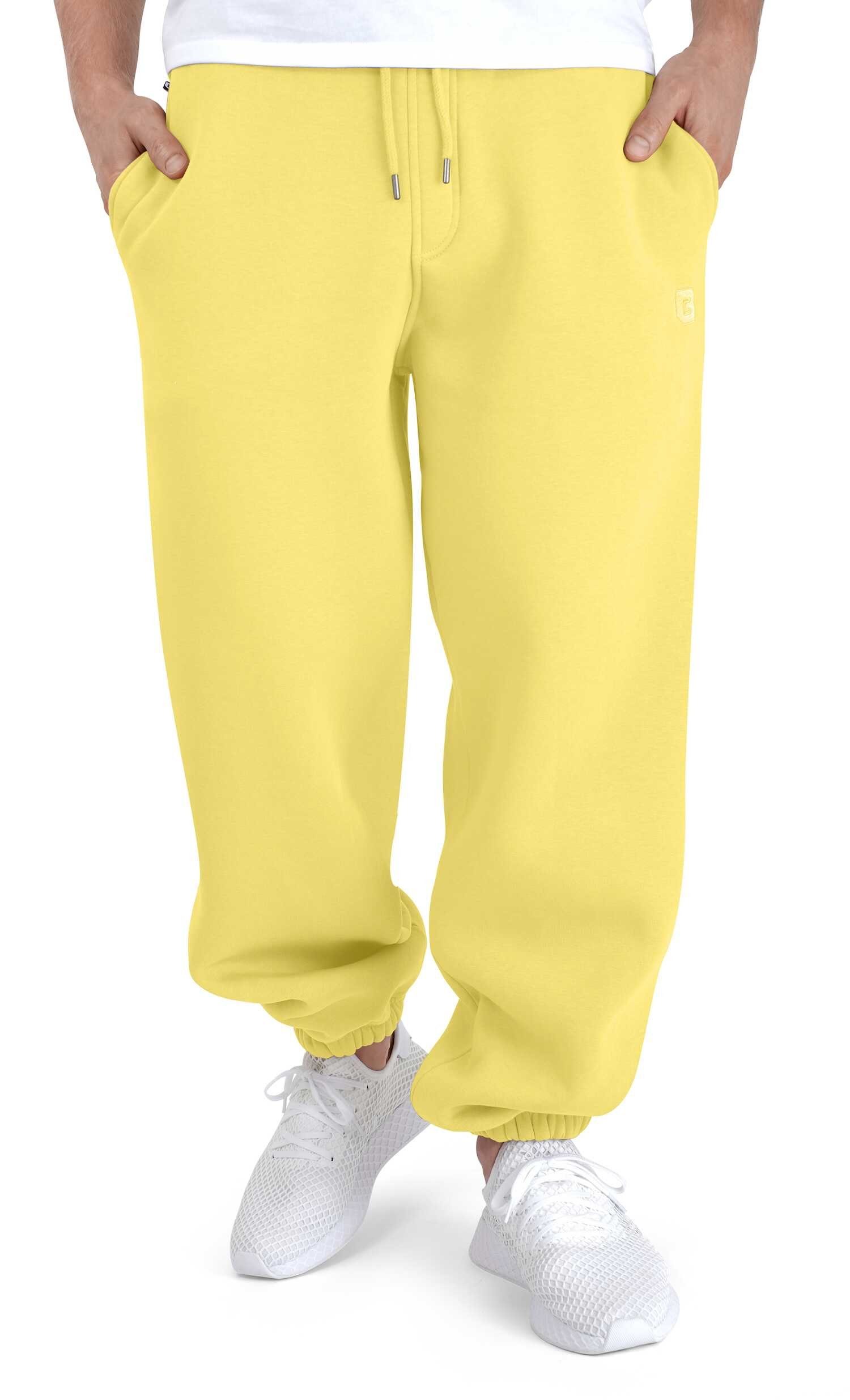 BACKSPIN Sportswear Jogginghose Basic Pastellgelb
