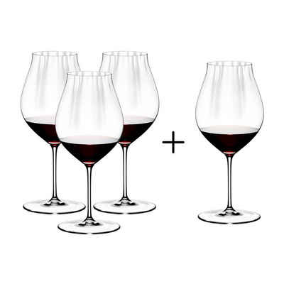 RIEDEL Glas Rotweinglas PERFORMANCE Pinot Noir Weingläser 830 ml 4er Set, Glas